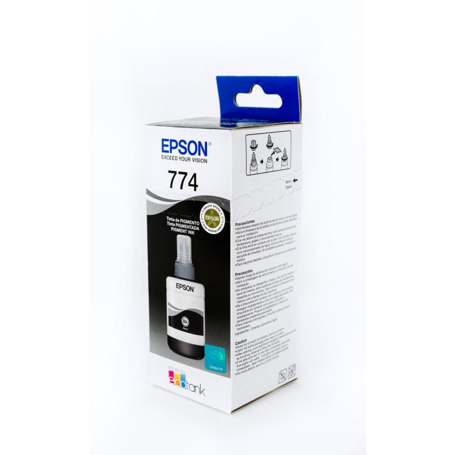 Botella de Tinta Pigmentada Epson Color Negro T774-5