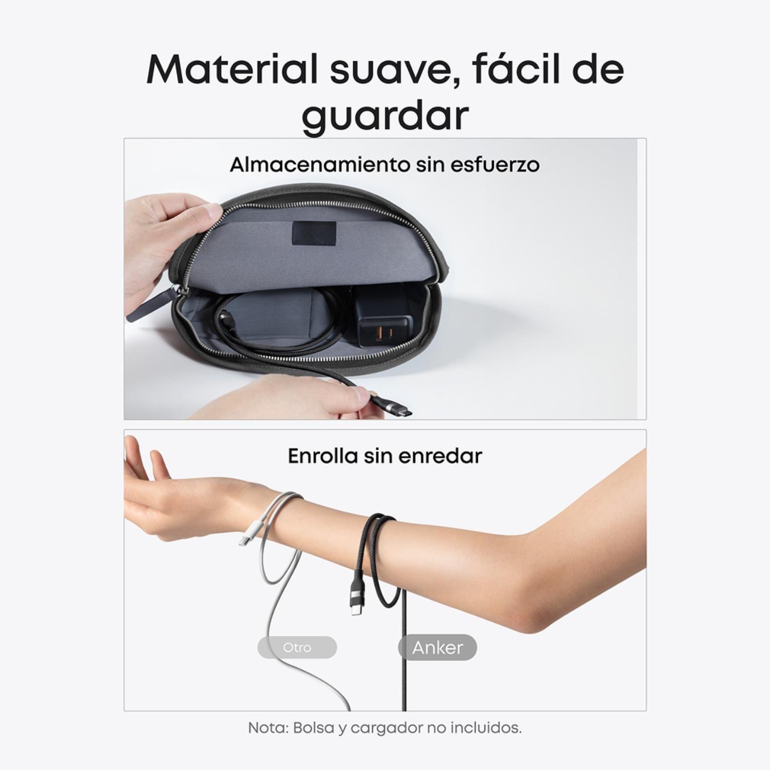 Cable USB-C a USB-C Anker Carga Rápida 240W 1m Negro-2