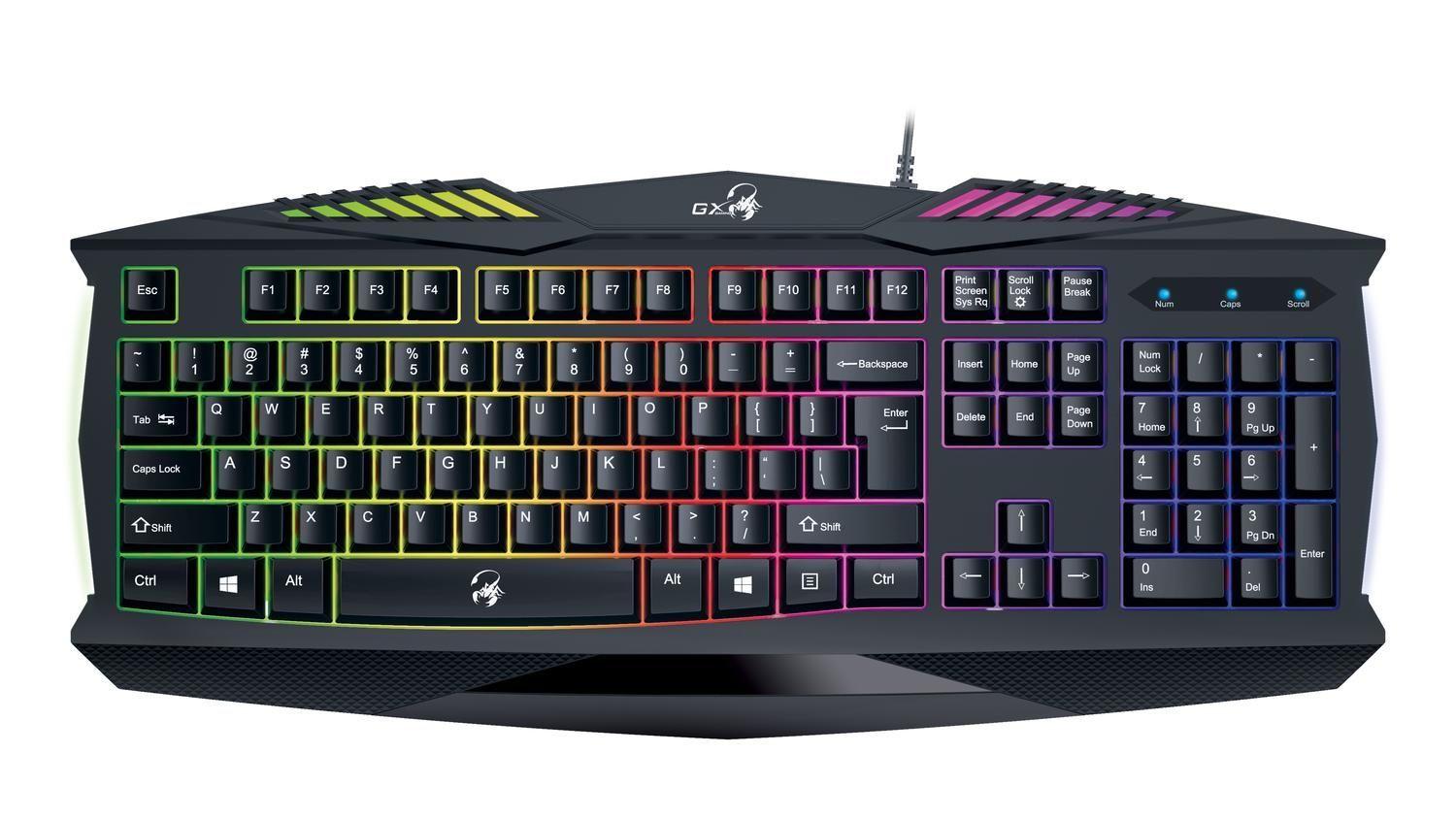 Genius Teclado Gaming Scorpion K220 iluminacion 7 Color Negro USB-2