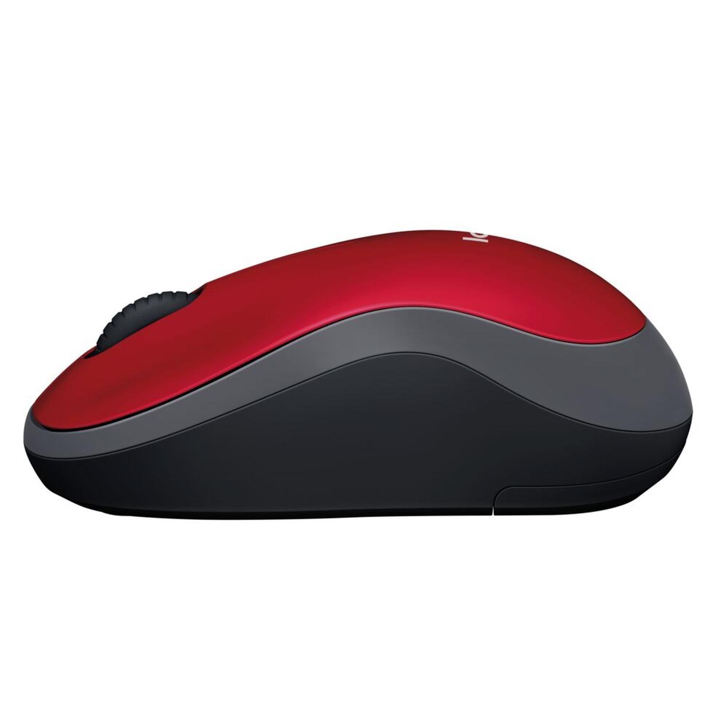 Mouse Inalambrico optico M185 Rojo-3
