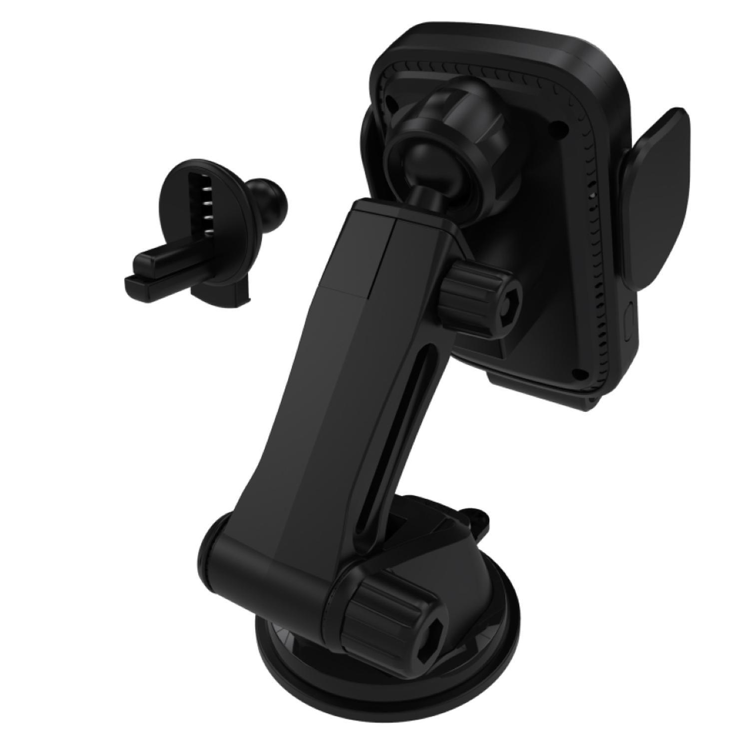 Soporte para Auto Klip Xtreme con Carga Inalambrica Negro-1