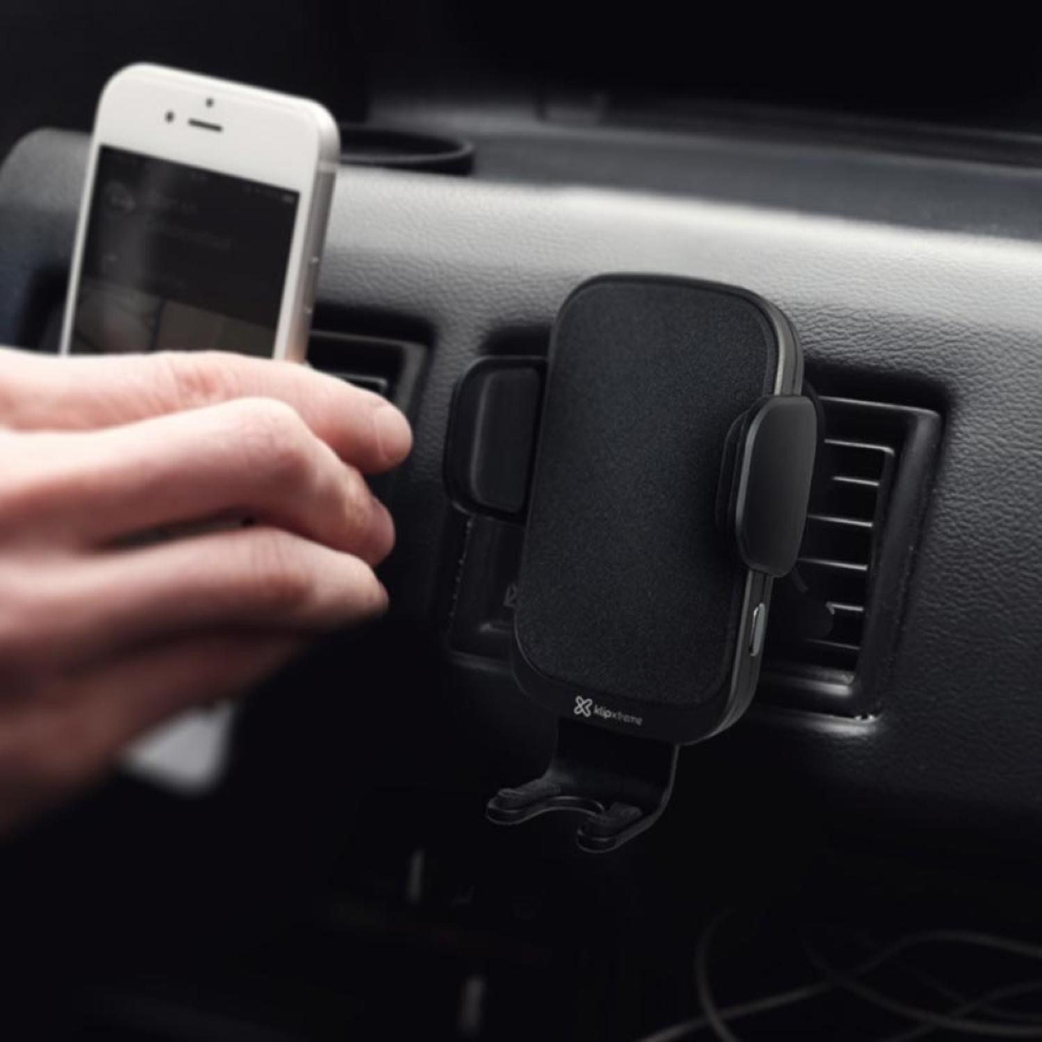 Soporte para Auto Klip Xtreme con Carga Inalambrica Negro-5
