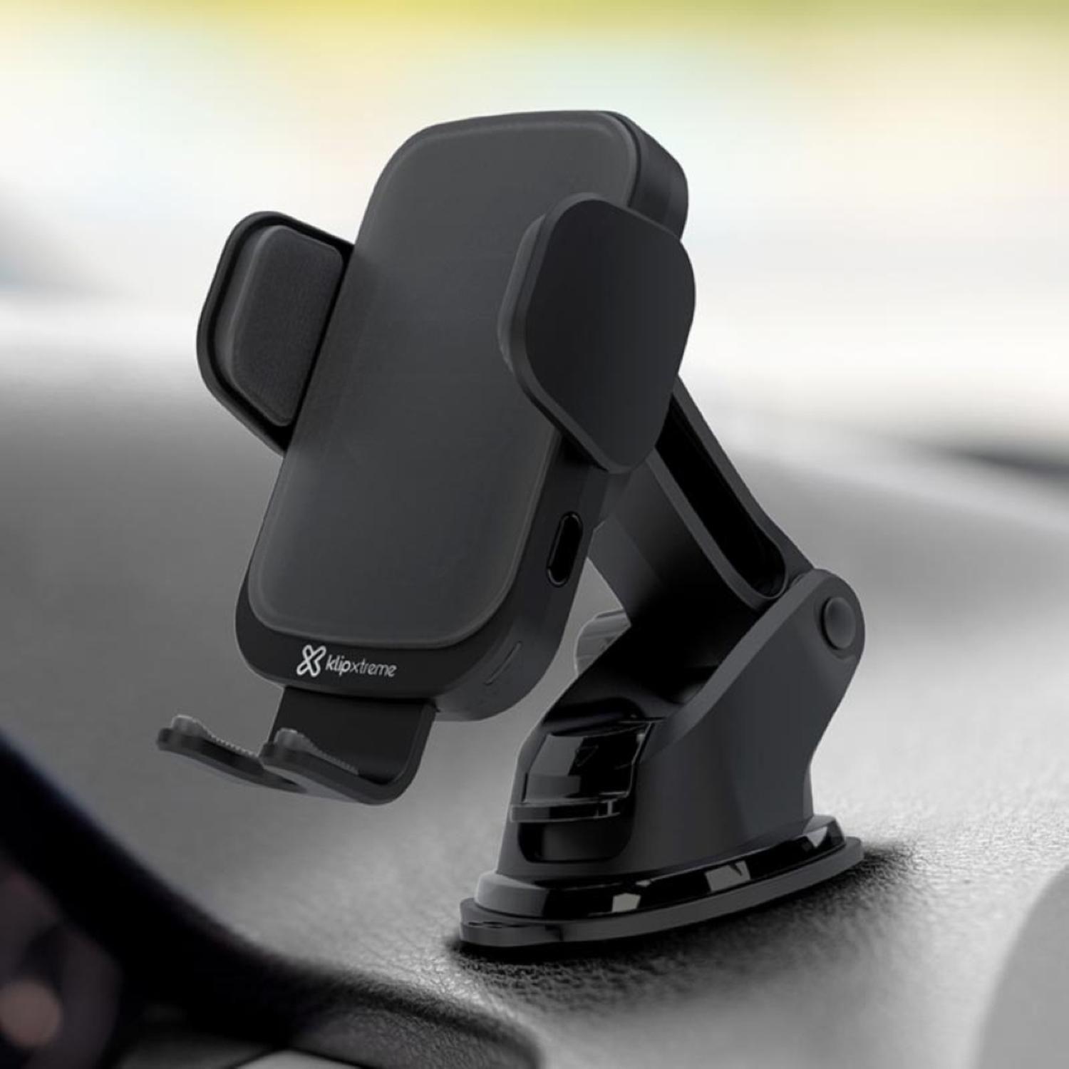 Soporte para Auto Klip Xtreme con Carga Inalambrica Negro-6