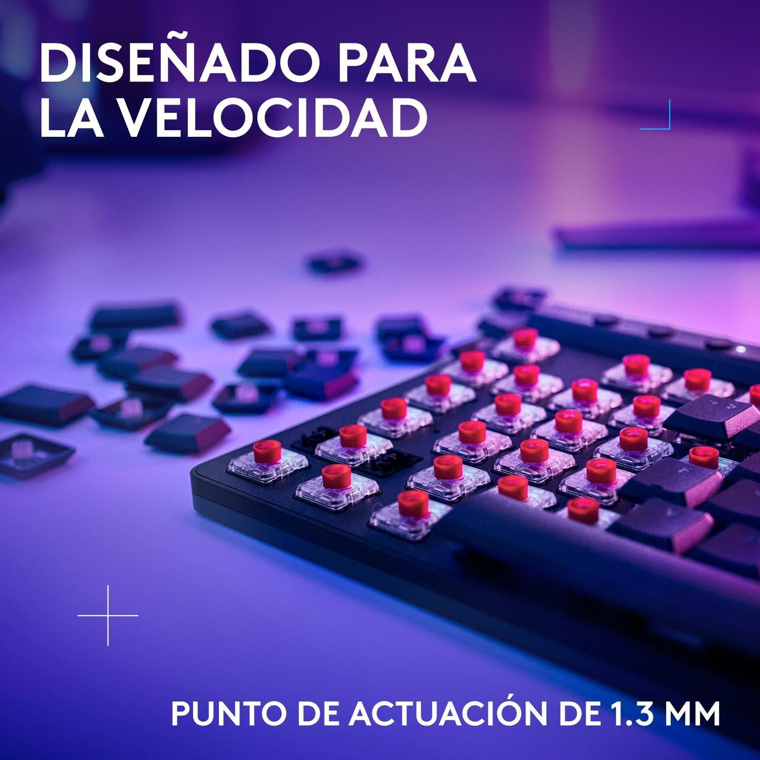 Teclado Gamer Inalambrico Logitech G515 Lightspeed TKL Negro Ingles-3