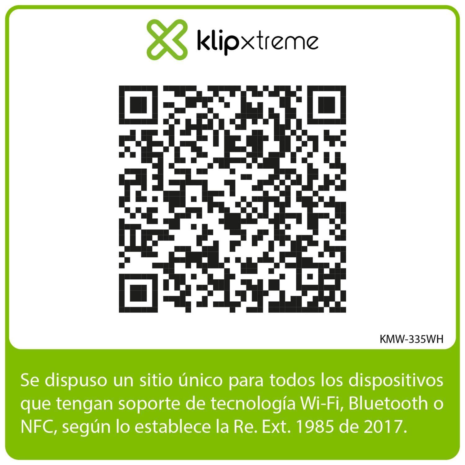 KlipXtreme Mouse inalambrico 1600DPI 4 bot KMW-335WH-5