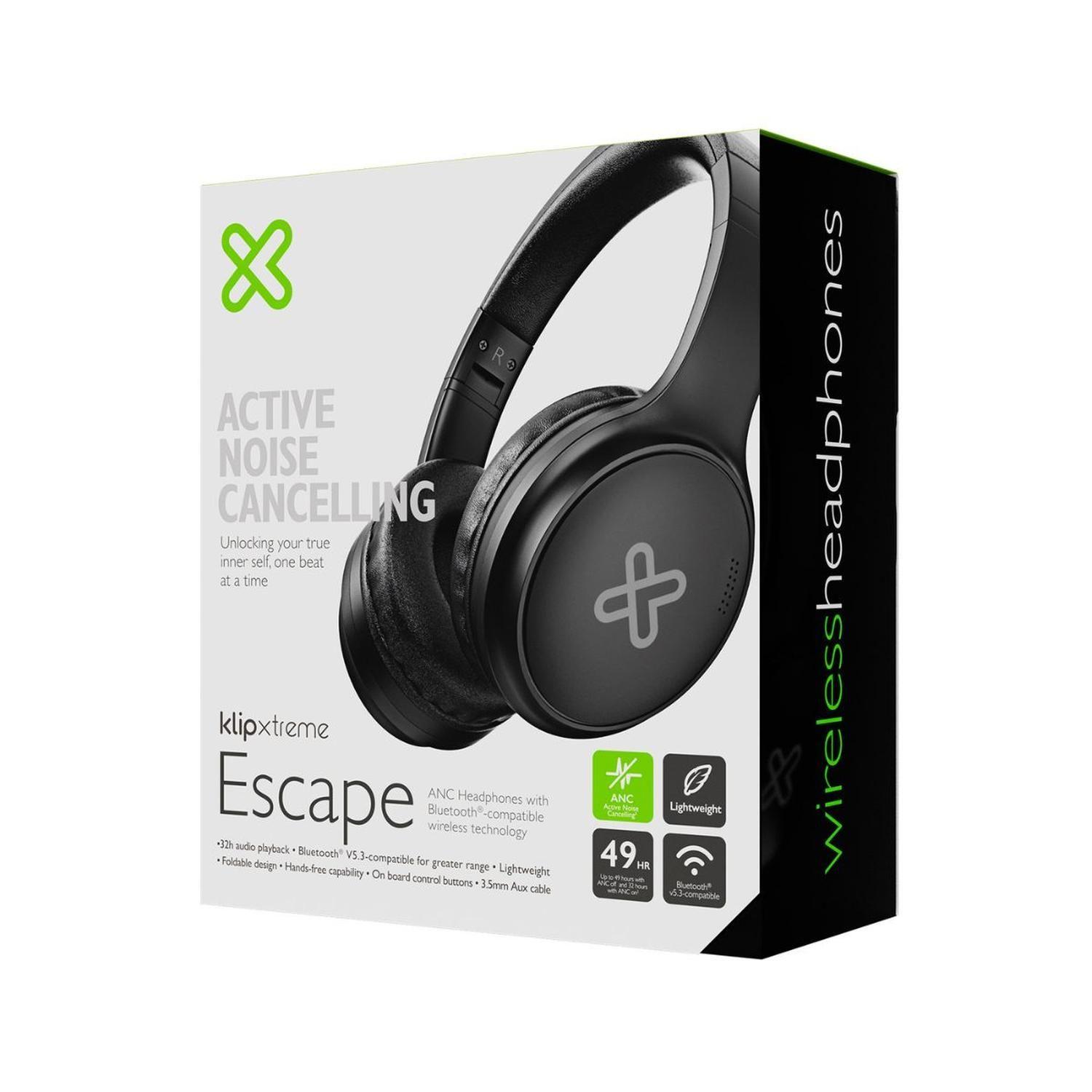Audífonos On Ear Klip Xtreme Escape Negro ANC KNH-300BK-5