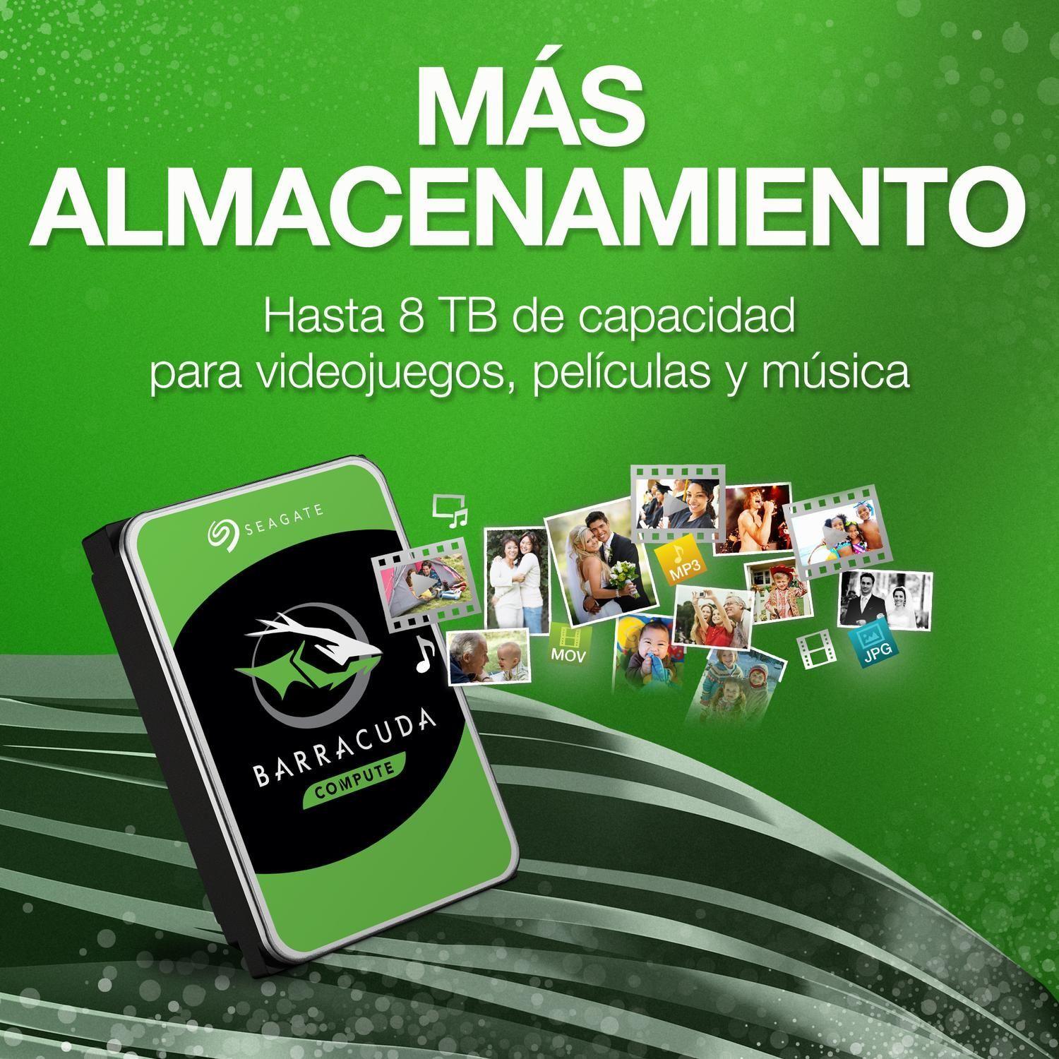 Disco Duro Interno Seagate 1TB Barracuda 3.5" 7200RPM Sata3 64MB verde claro-6