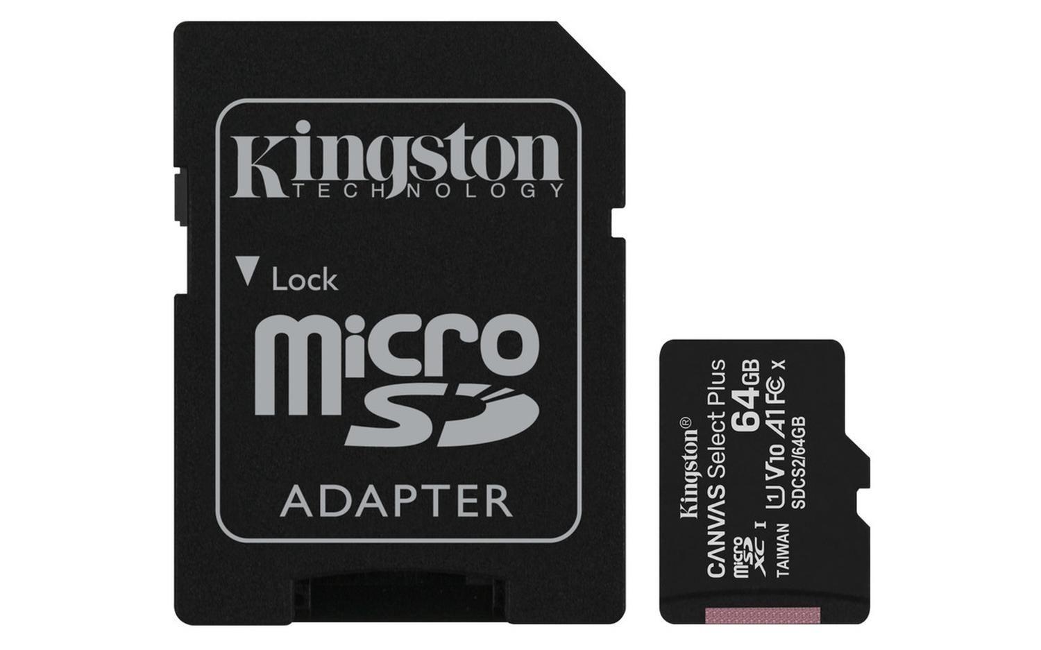 Micro SD Kingston Canvas Select Plus con adaptador 64GB-0