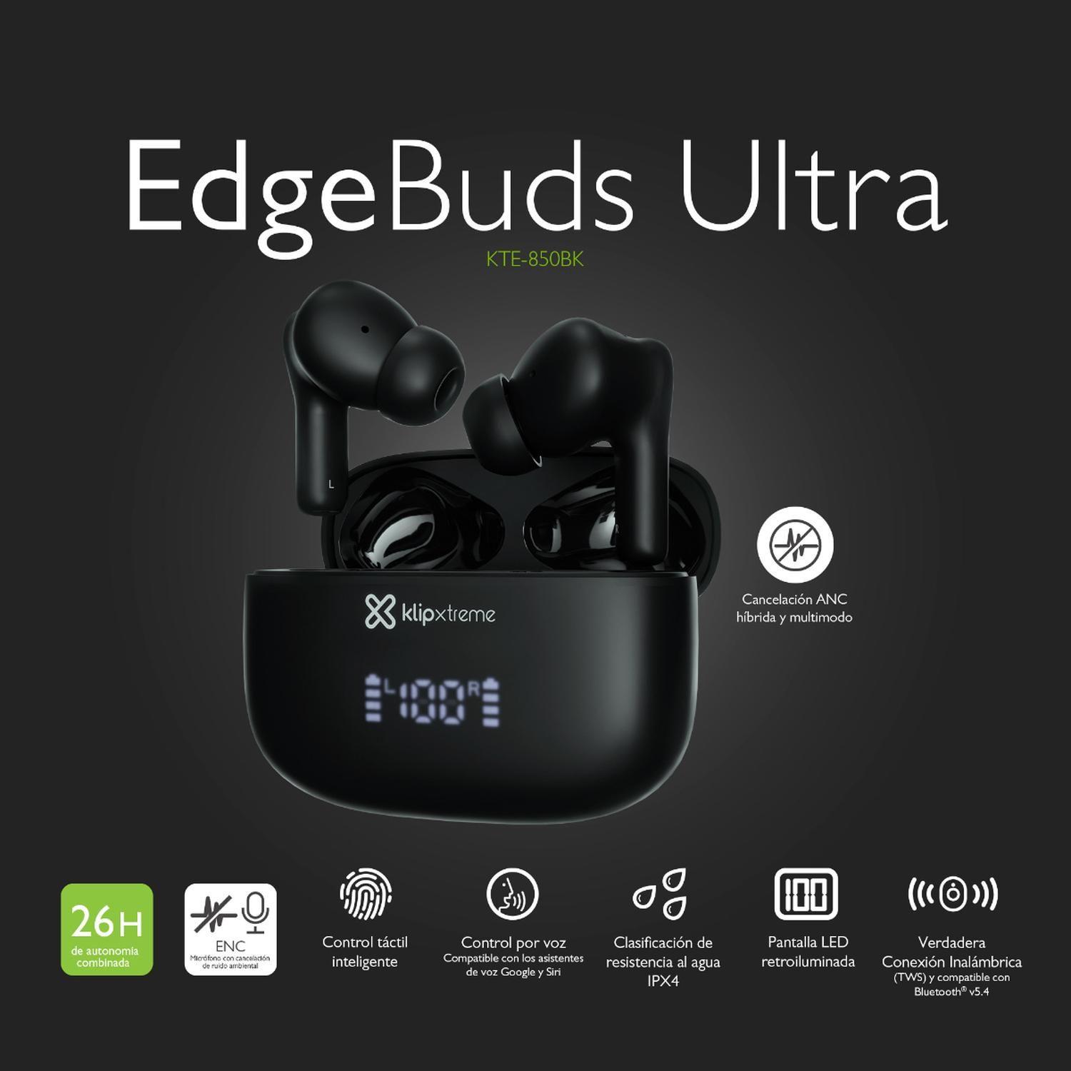 Klip Xtreme Audifonos TWS EdgeBuds Ultra Negro KTE-850BK-5