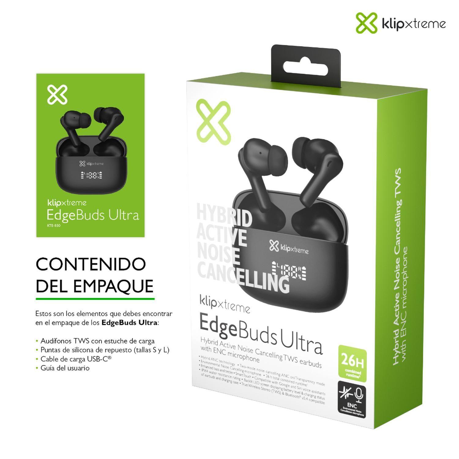Klip Xtreme Audifonos TWS EdgeBuds Ultra Negro KTE-850BK-6