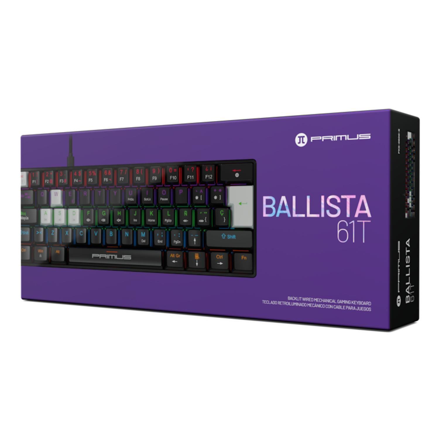 Primus Gaming Keyboard Wired Ballista 61T USB Spanish Black-Red switch-4