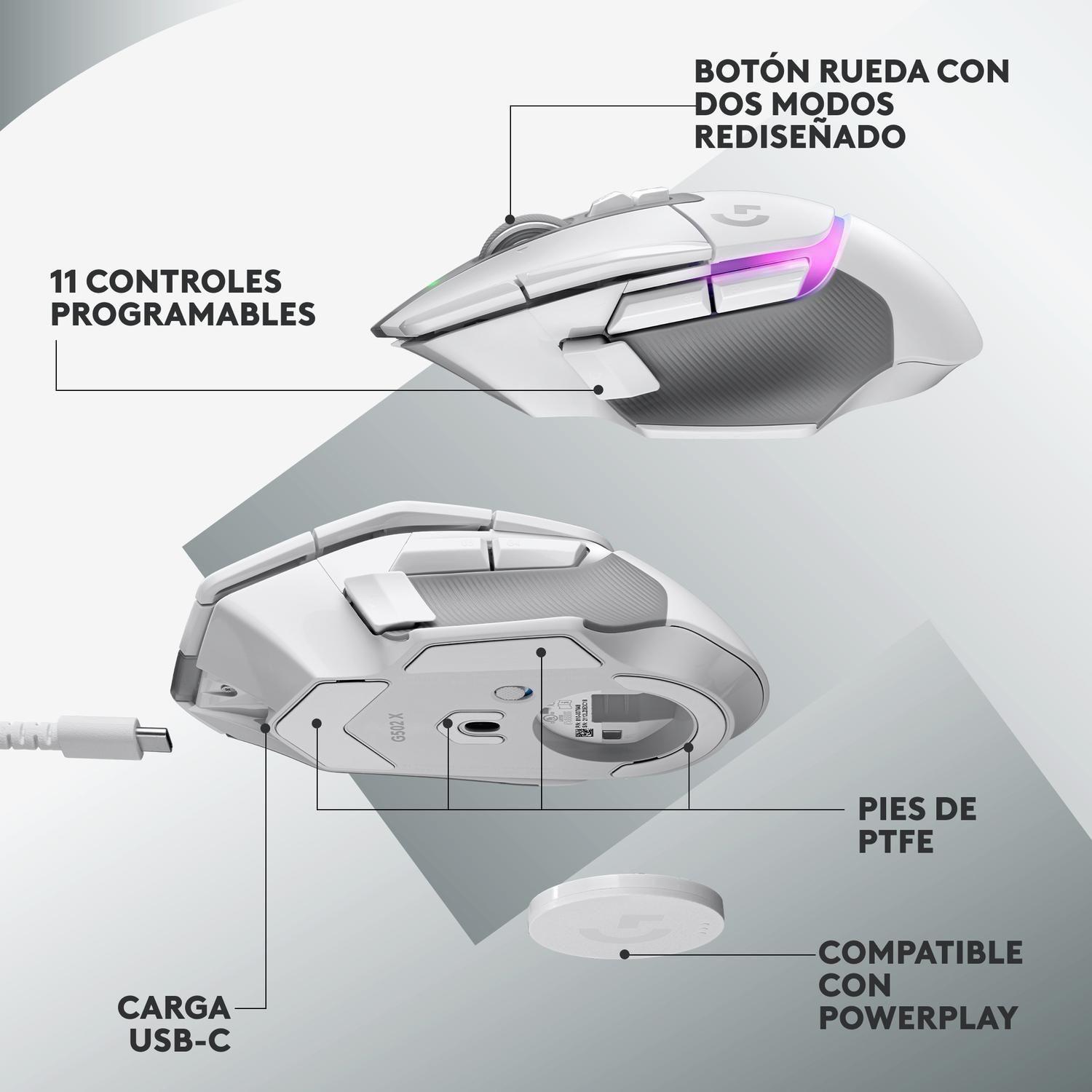 Logitech G G502 X PLUS Mouse óptico Bluetooth-6