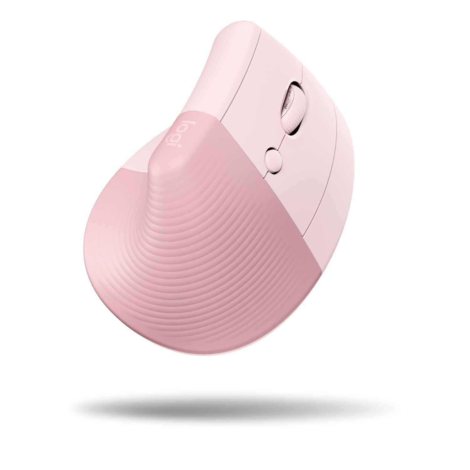 Mouse Inalambrico Logitech Lift Vertical Rosado-2