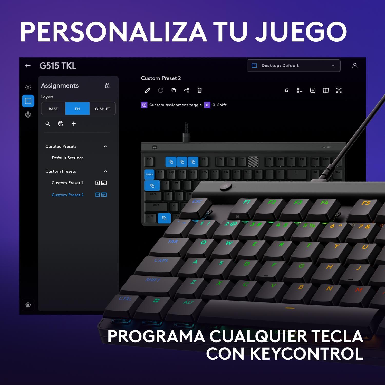 Teclado Gamer Logitech G515 TKL Negro Ingles-4