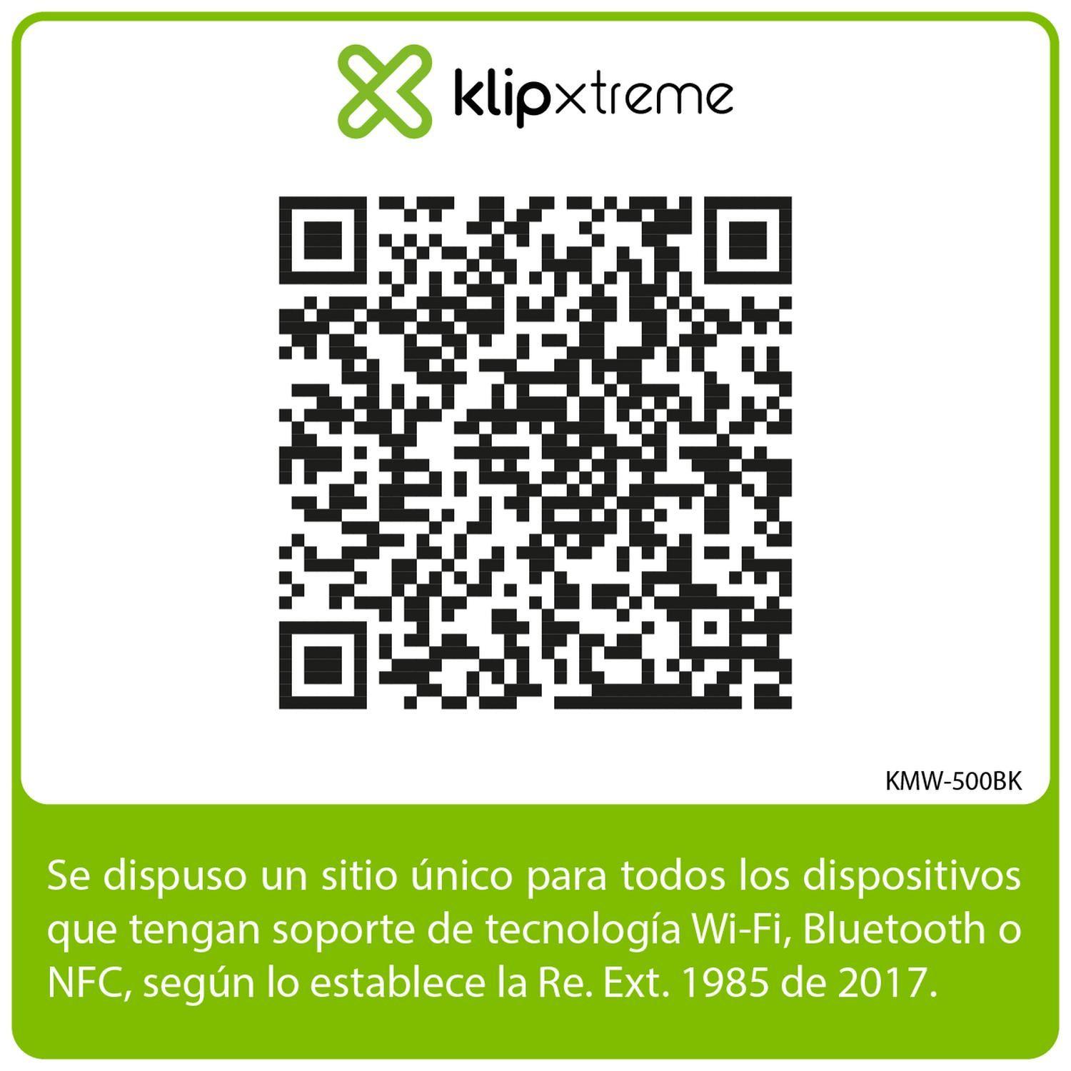 Mouse Inalámbrico Ergonómico 6B 1600dpi KlipXtreme KMW-500BK Negro-6