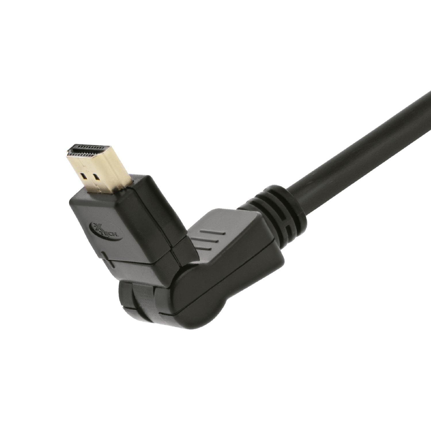 Cable HDMI Giratorio 1,80Mts Macho/Macho Xtech XTC-606 Negro-1