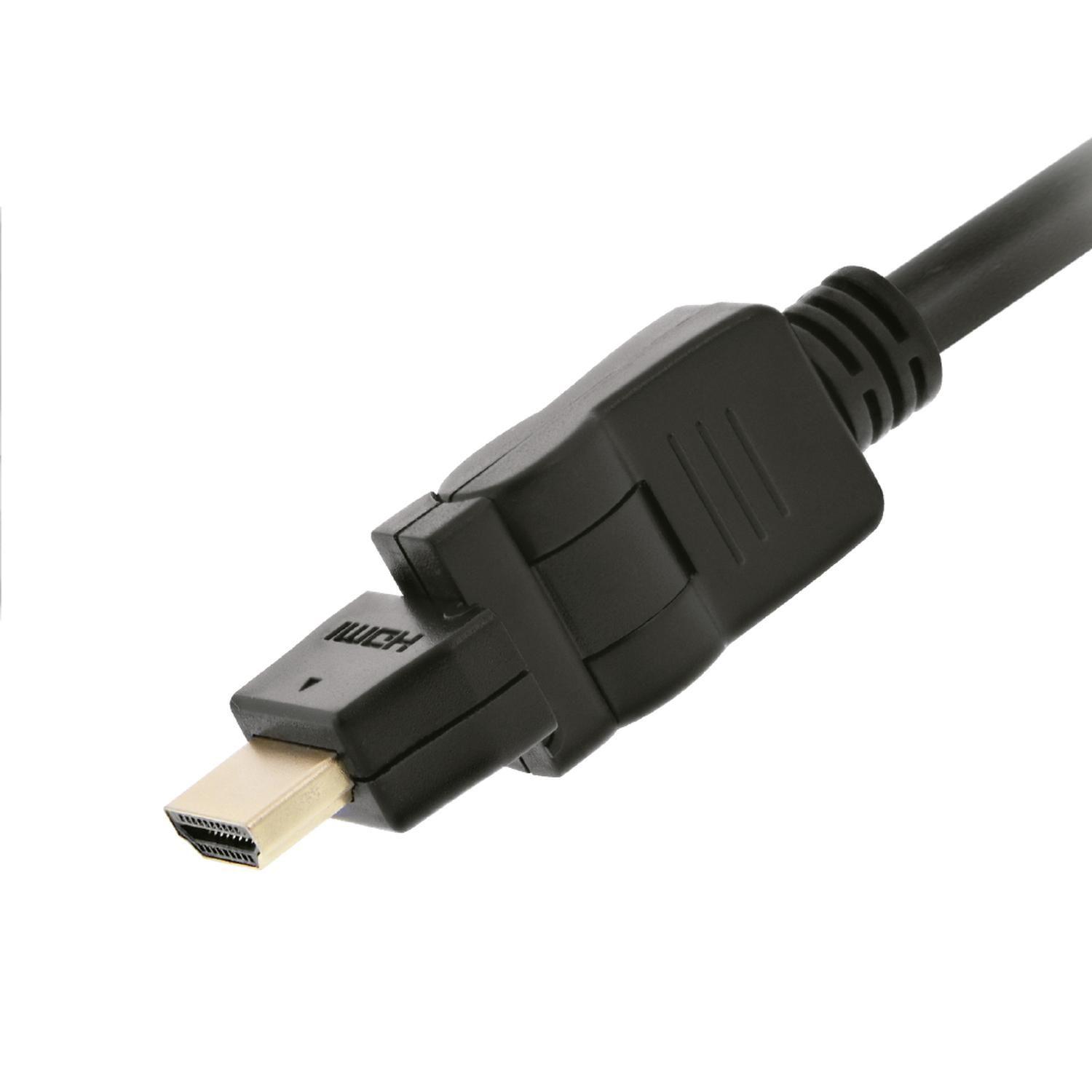 Cable HDMI Giratorio 1,80Mts Macho/Macho Xtech XTC-606 Negro-2