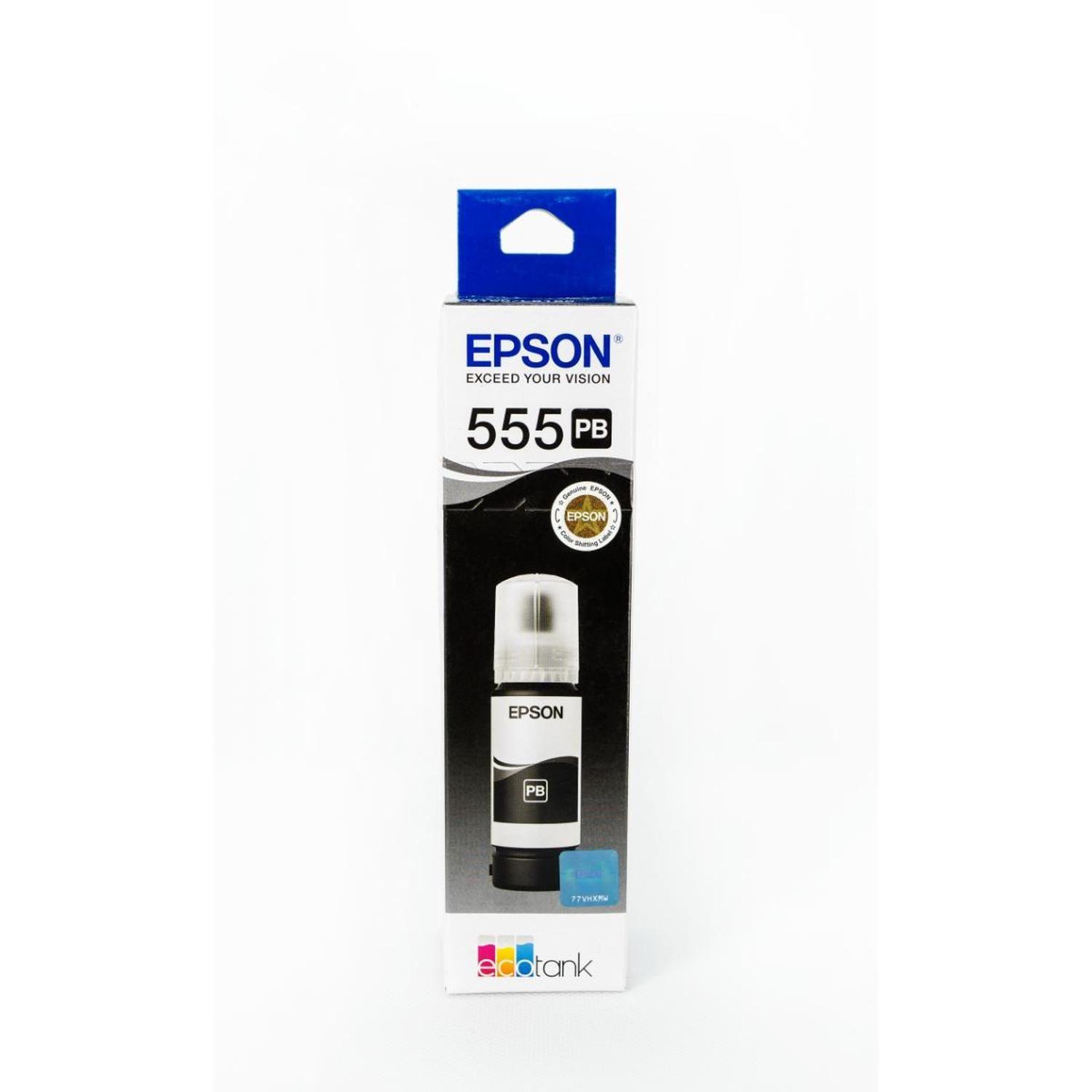 Botella De Tinta Epson T555 Negra Fotográfica-3