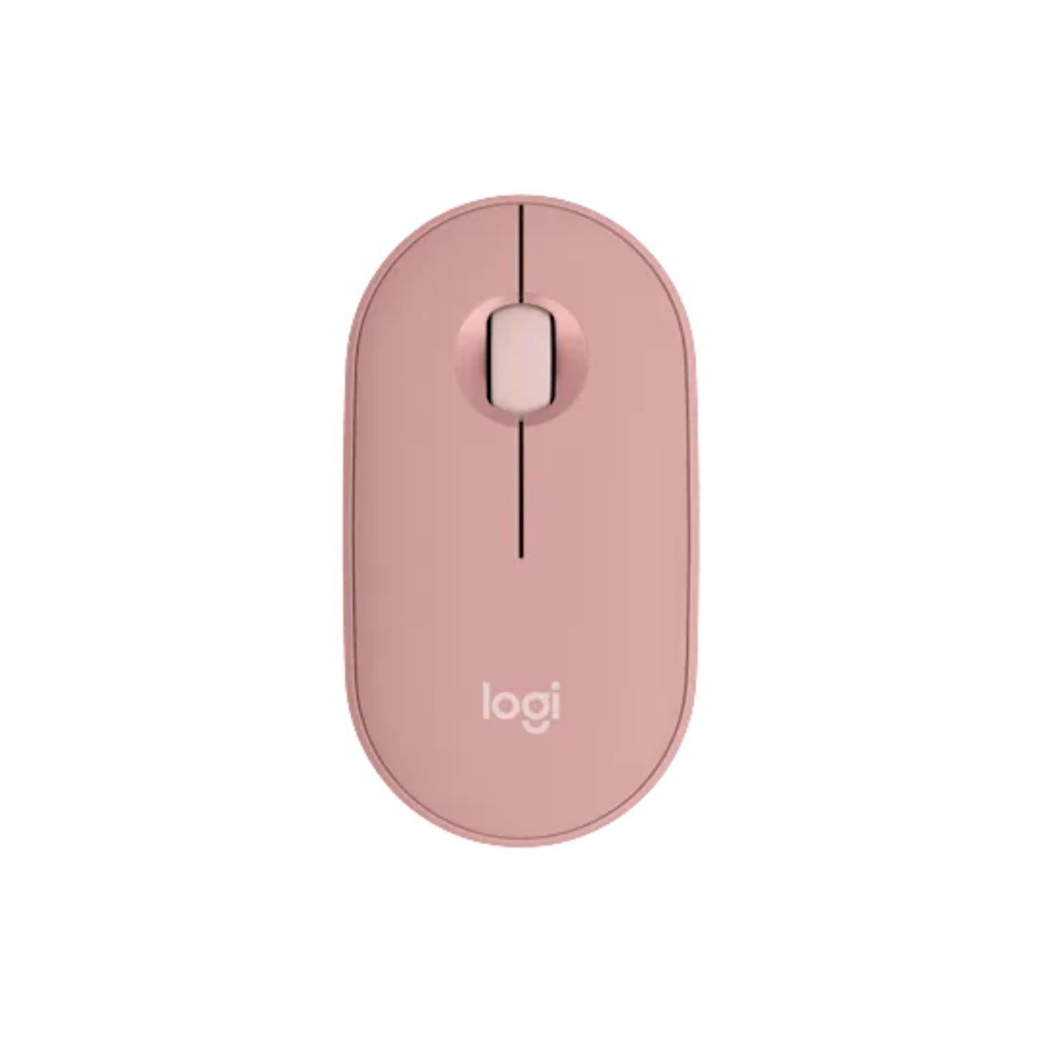 Mouse Bluetooth Logitech Pebble Mouse 2 M350s Rosado-0