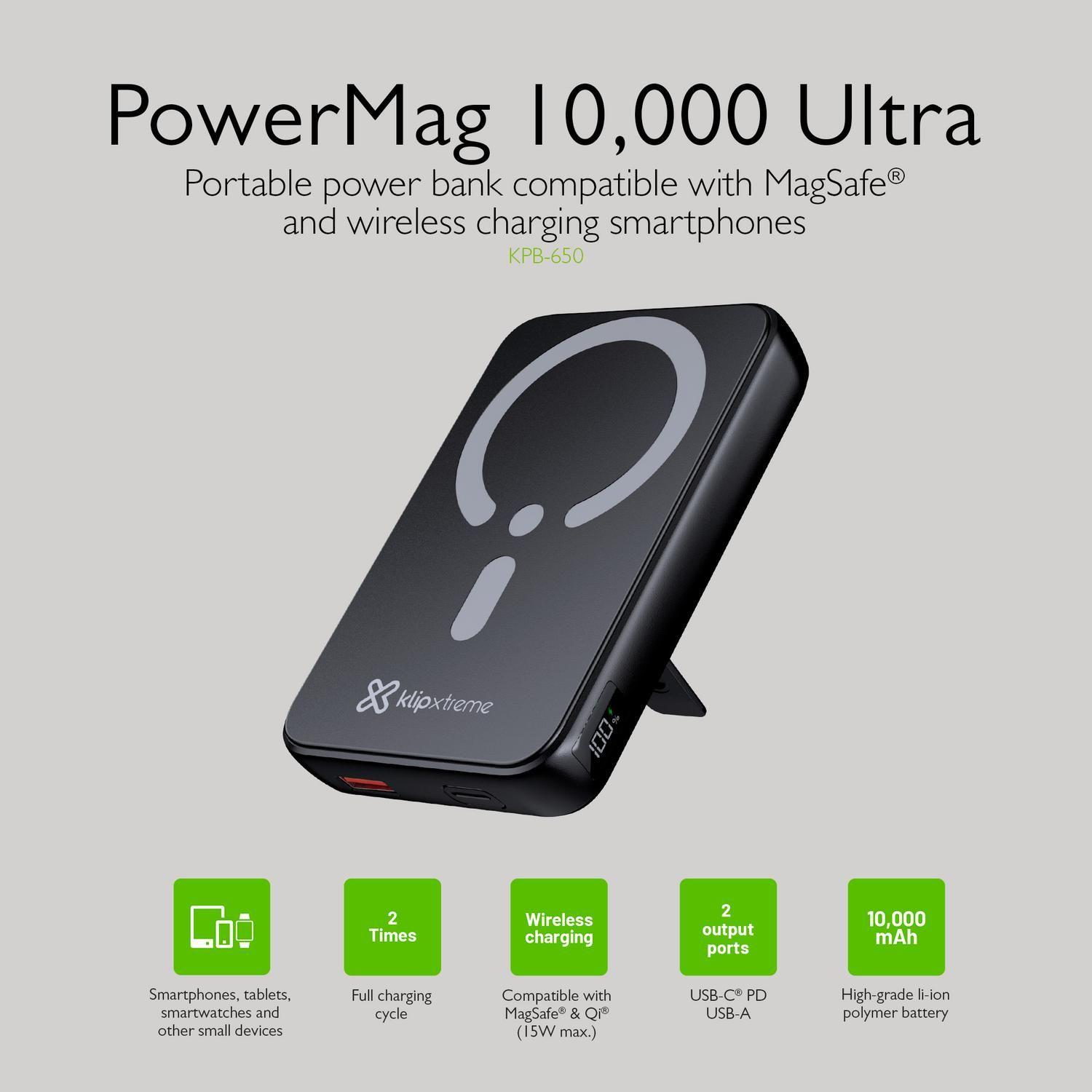 Klipxtreme Powerbank pantalla magnética WLSS Charg 10.000mAh-8