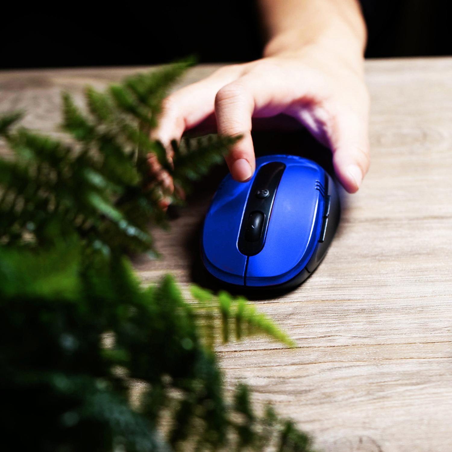 Mouse Inalámbrico KlipXtreme KMW-330 azul-5