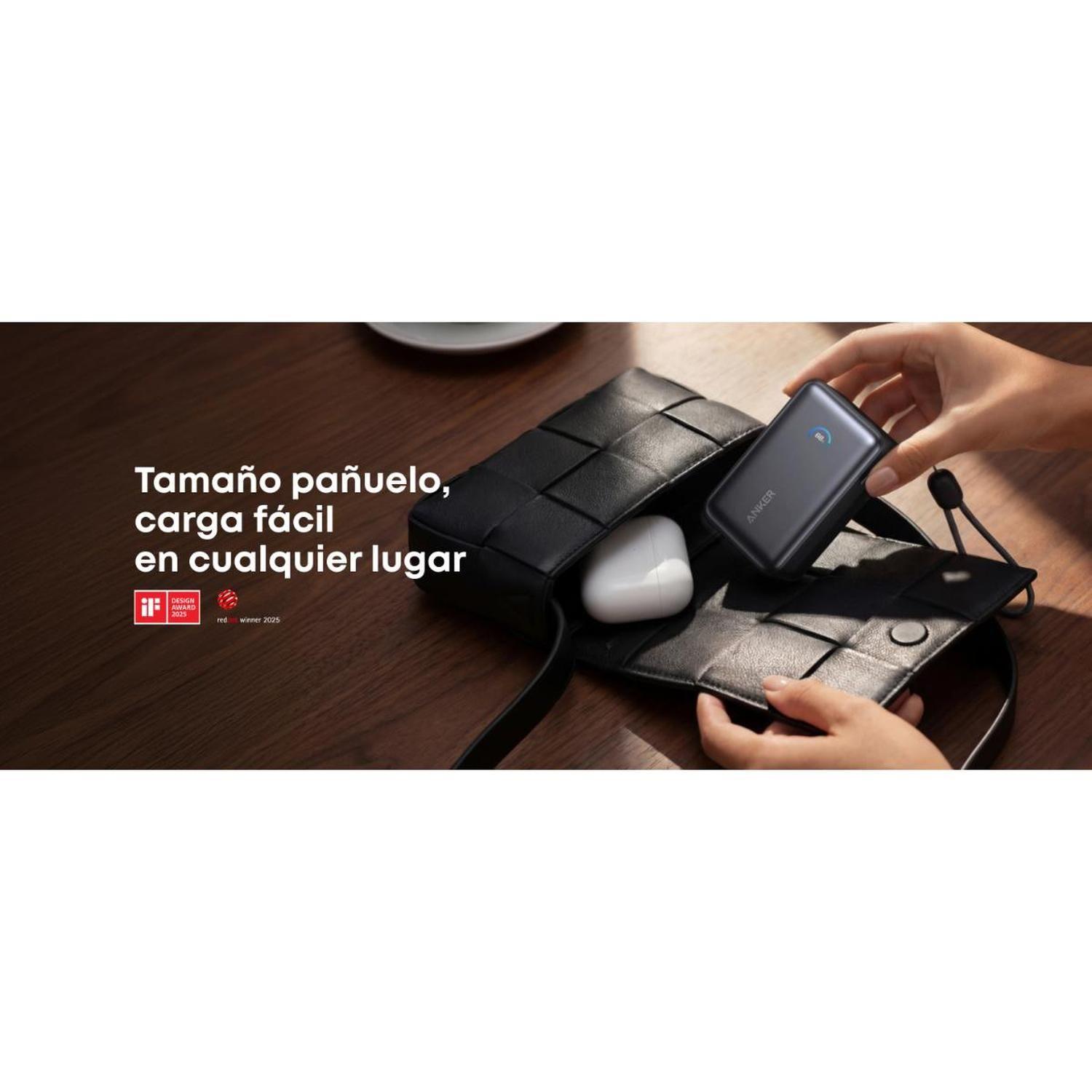 Powerbank Nano Batería Externa Anker 10.000 mAh Carga Ultra Rápida 30W Cable USB-C Negro-7