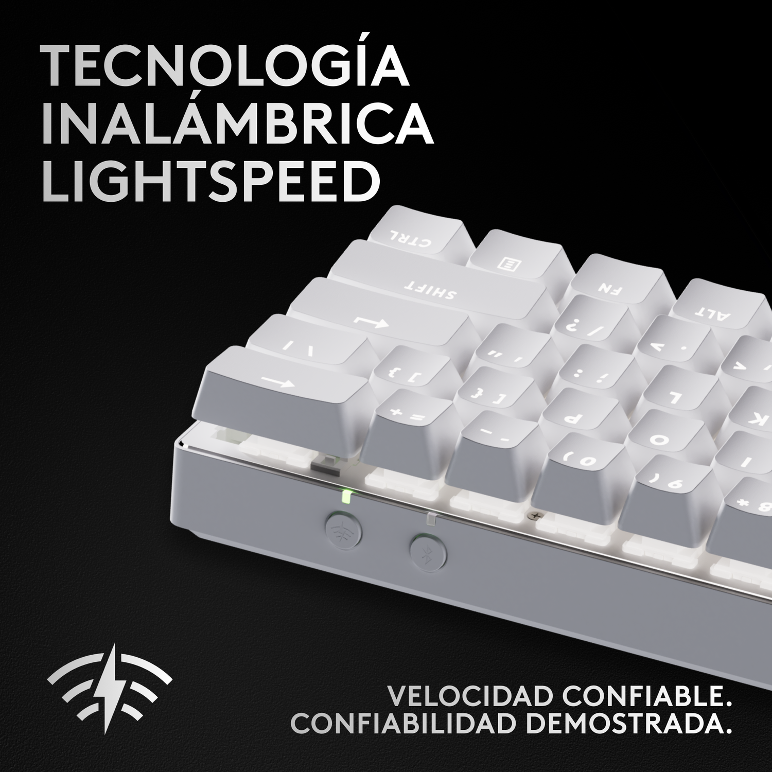 Teclado Gamer Inalambrico Logitech G PRO X60 Tactil Lightspeed Blanco Ingles-2