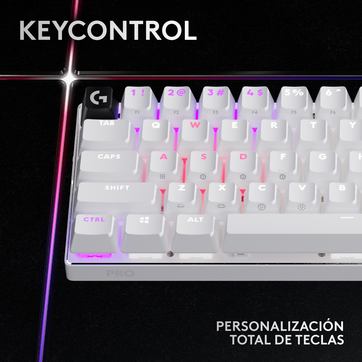 Teclado Gamer Inalambrico Logitech G PRO X60 Tactil Lightspeed Blanco Ingles-3