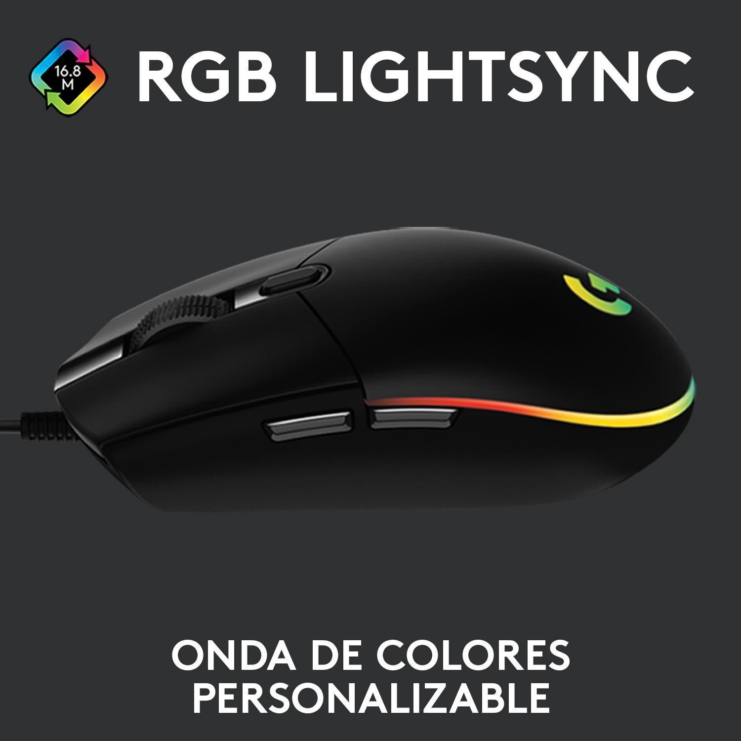 Mouse Gamer Logitech G203 Lightsync Negro-2