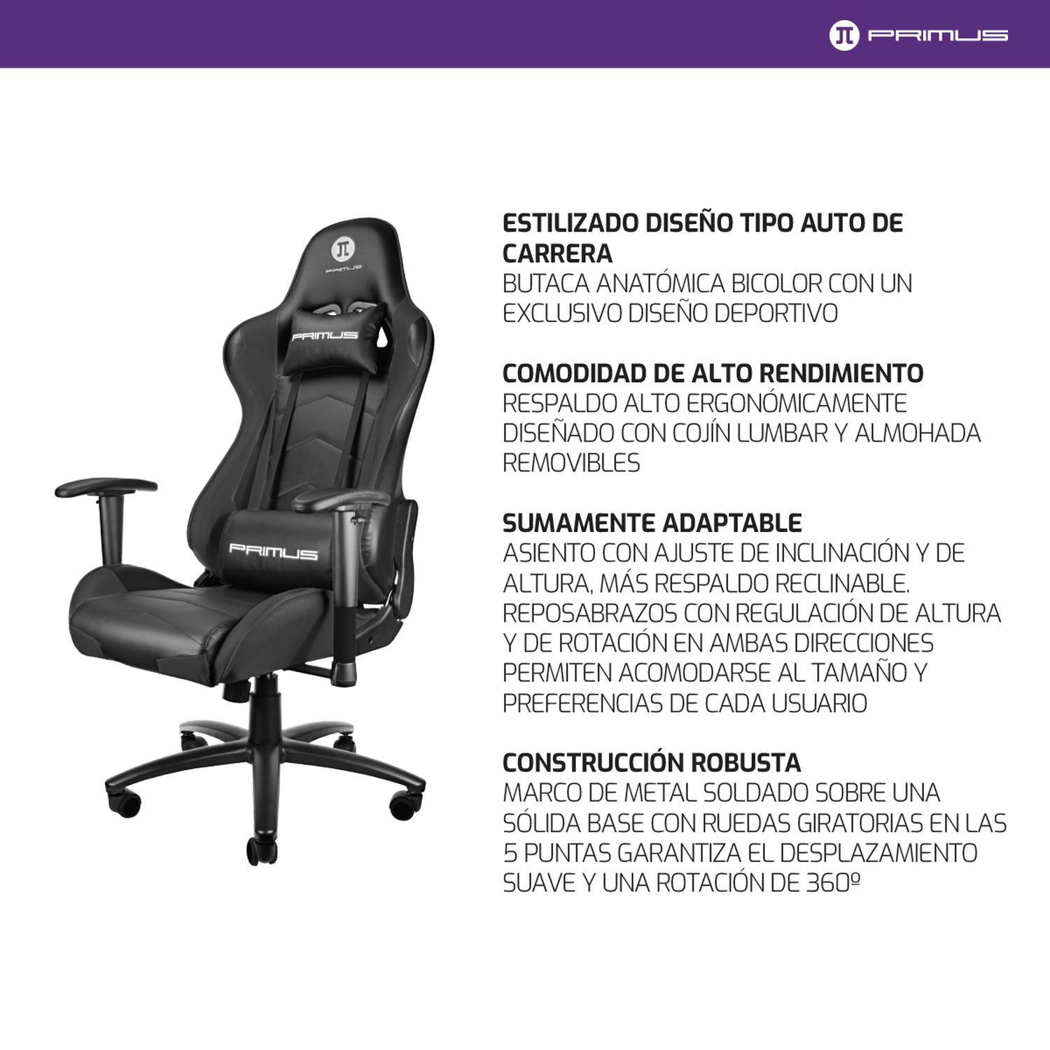 Silla Gamer Primus Gaming THRÓNOS100T  azul negro-1