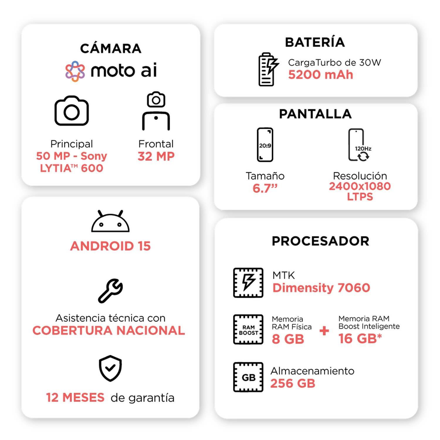 Motorola Moto G56 8+256GB Gris-9