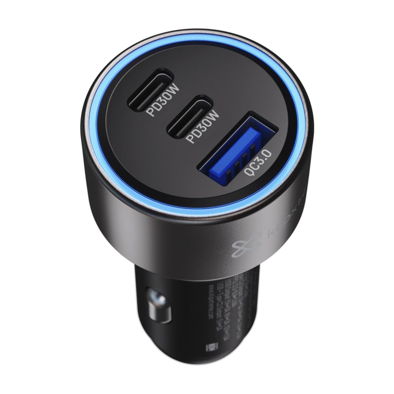 KX Car Charger 60W Max 2xUSB-C PD30W + USB-A QC 3.0-2
