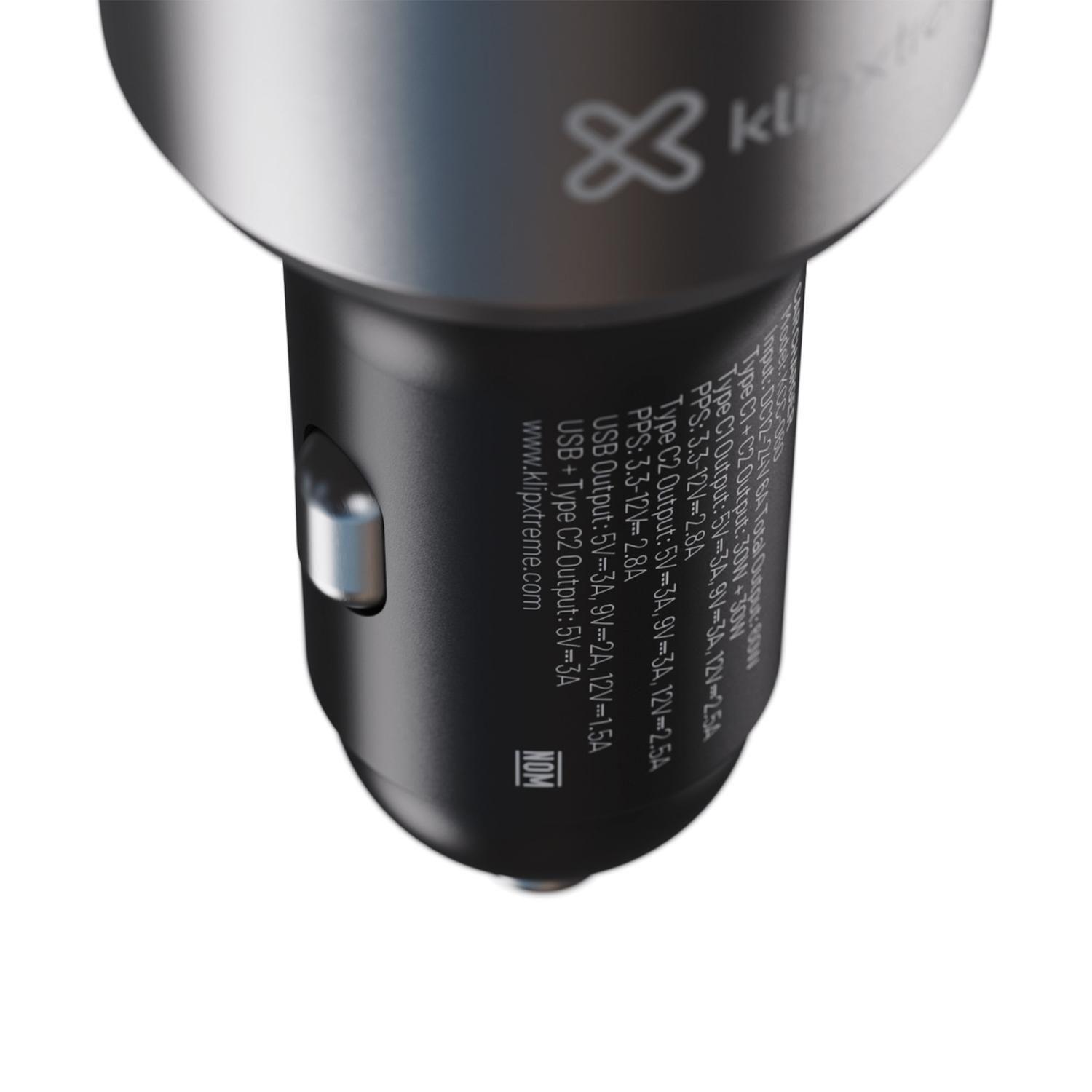 KX Car Charger 60W Max 2xUSB-C PD30W + USB-A QC 3.0-3