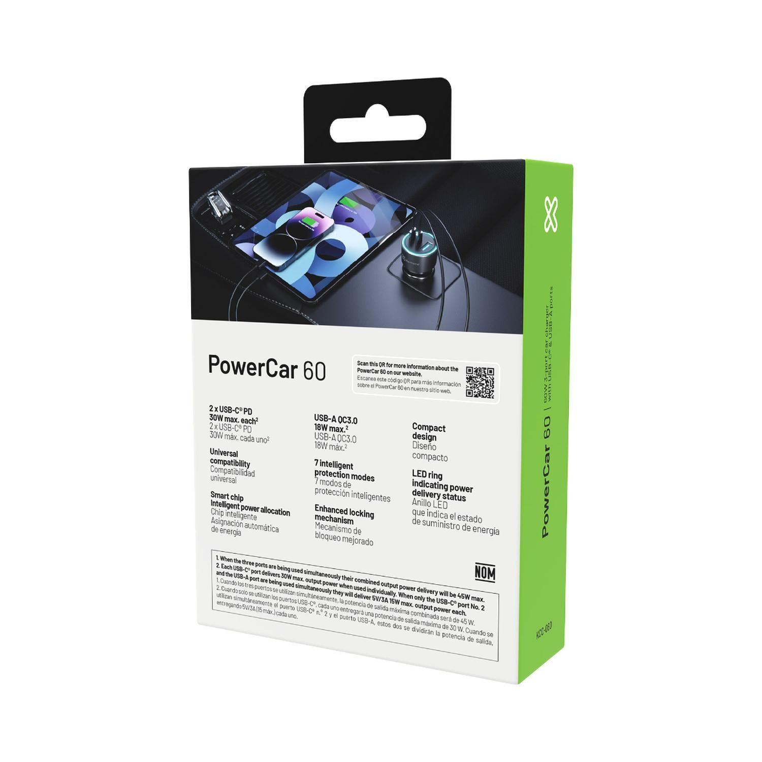 KX Car Charger 60W Max 2xUSB-C PD30W + USB-A QC 3.0-7