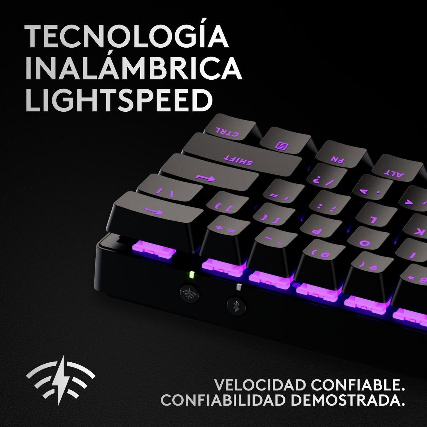Teclado Gamer Inalambrico Logitech G PRO X60 Tactil Lightspeed Negro Ingles-2