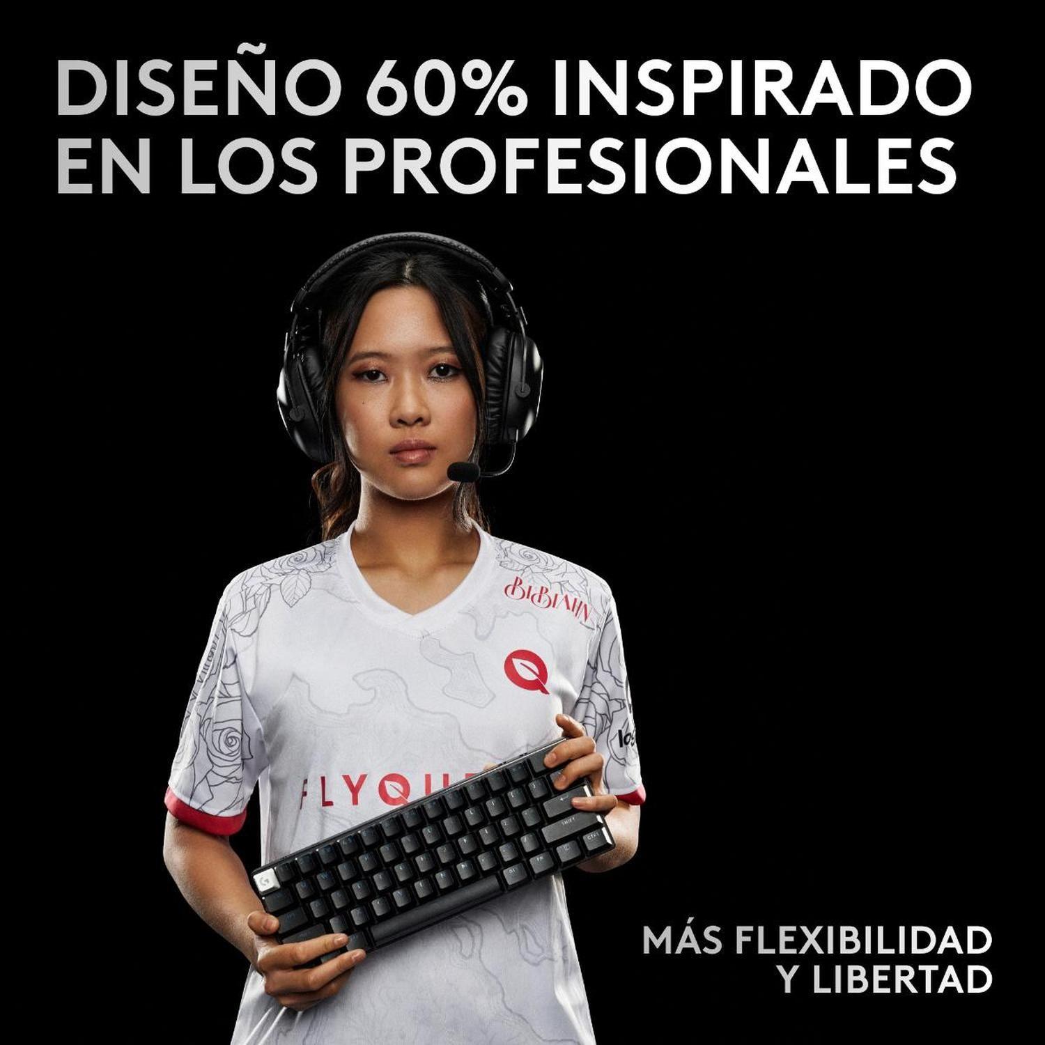 Teclado Gamer Inalambrico Logitech G PRO X60 Tactil Lightspeed Negro Ingles-5