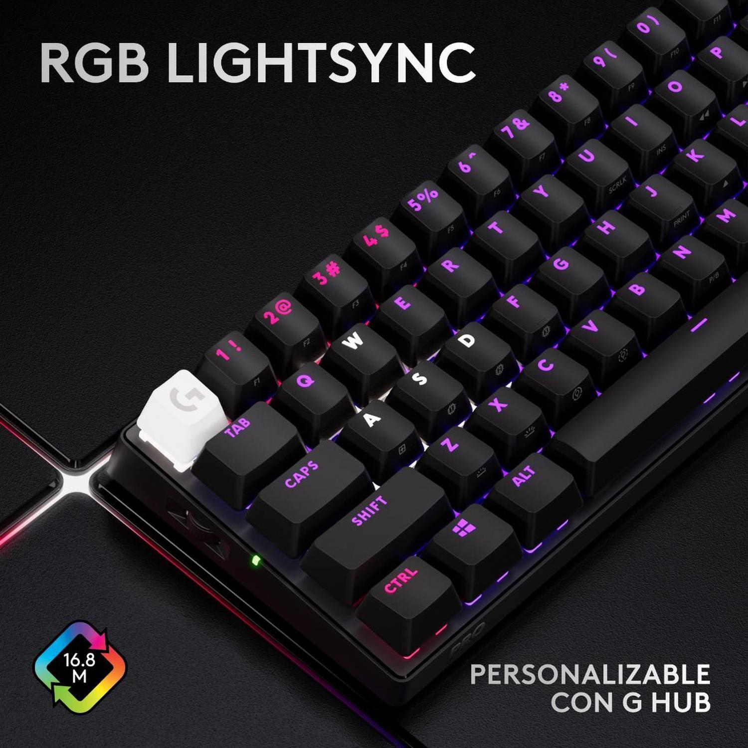 Teclado Gamer Inalambrico Logitech G PRO X60 Tactil Lightspeed Negro Ingles-9