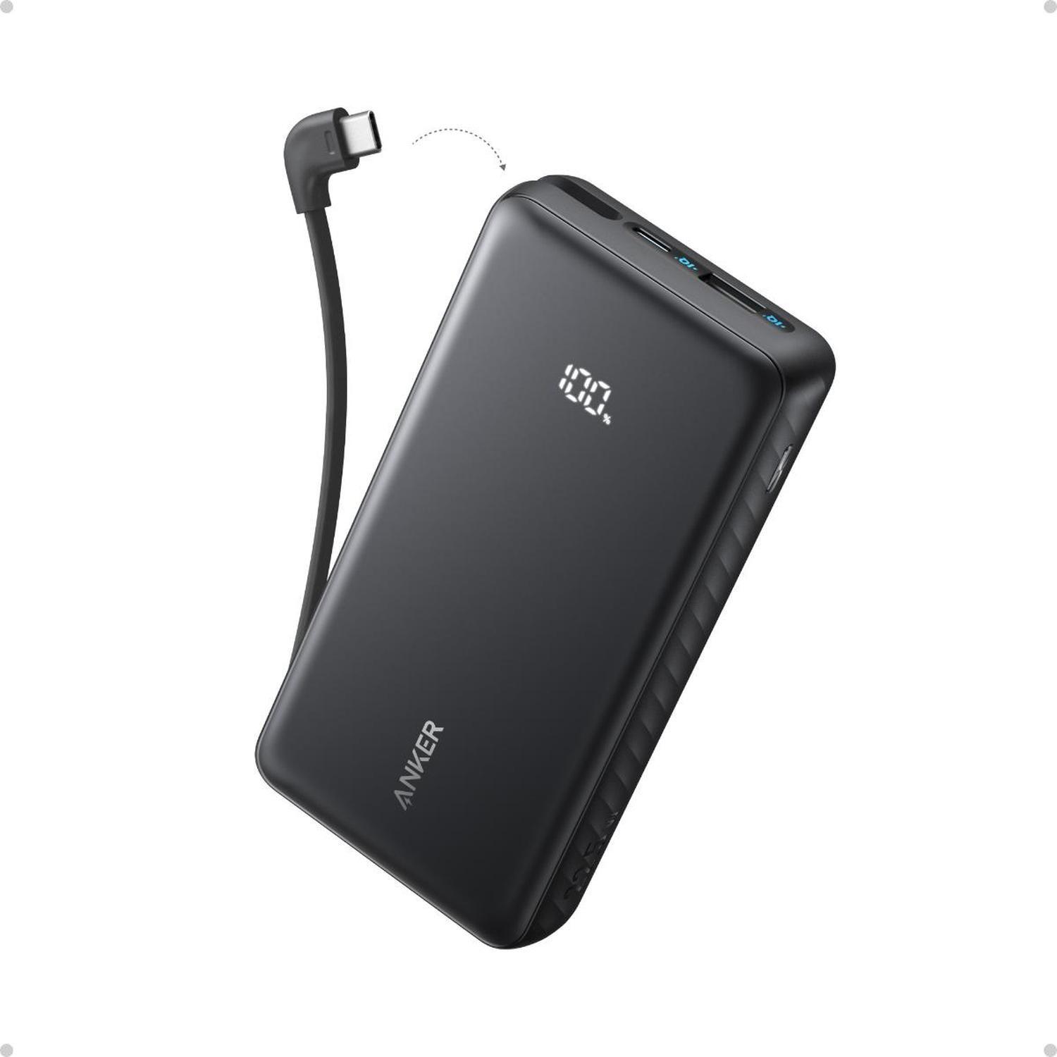 Powerbank Batería Externa Anker 20.000 mAh 22,5W Cable USB-C Integrado Negro-0