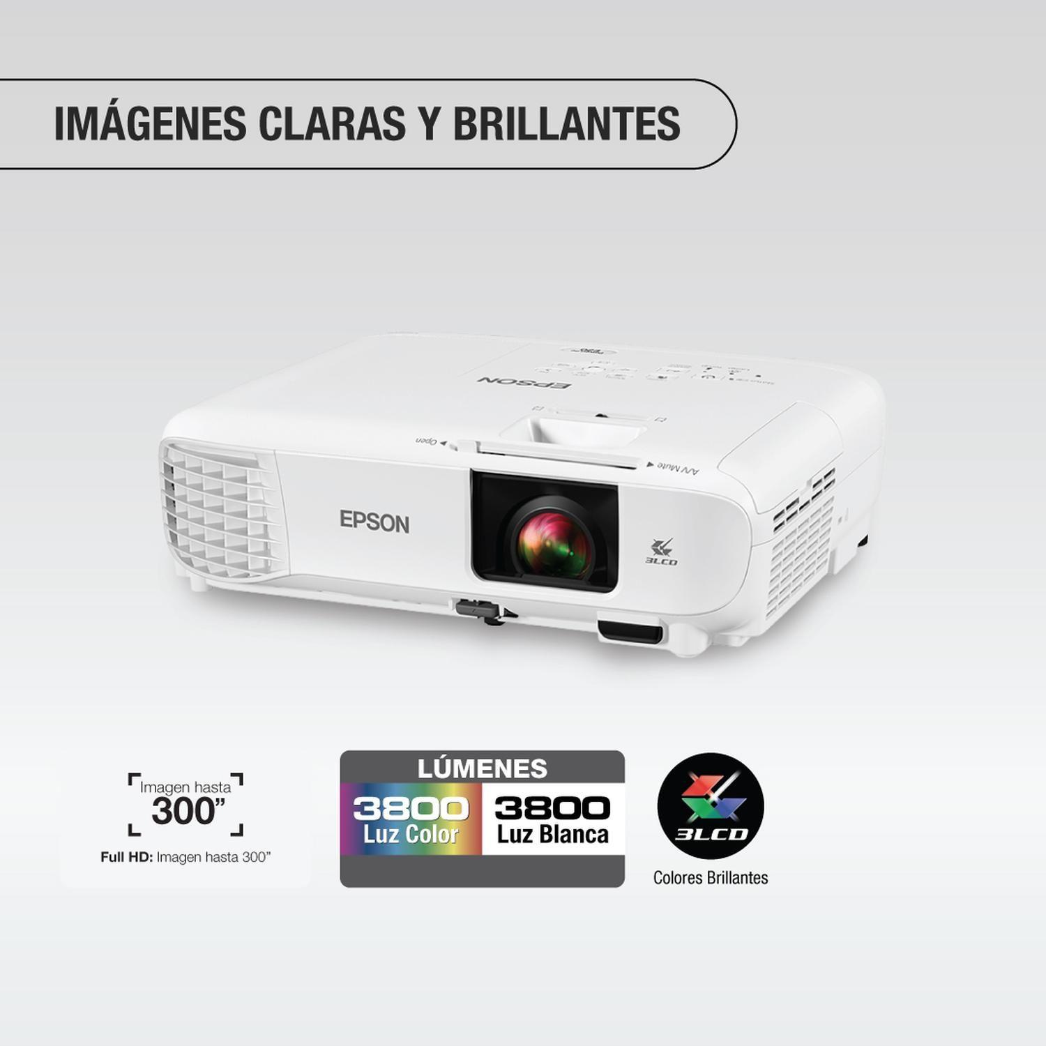Proyector Epson PowerLite W49 3LCD WXGA 3800 lúmenes-2