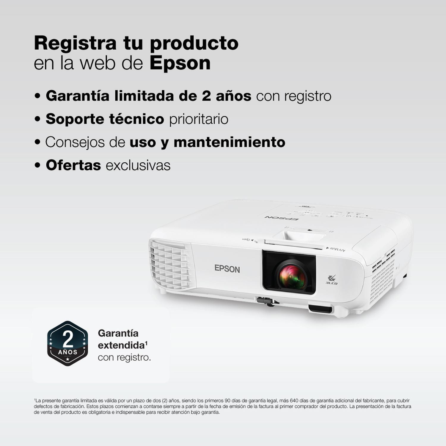 Proyector Epson PowerLite W49 3LCD WXGA 3800 lúmenes-6