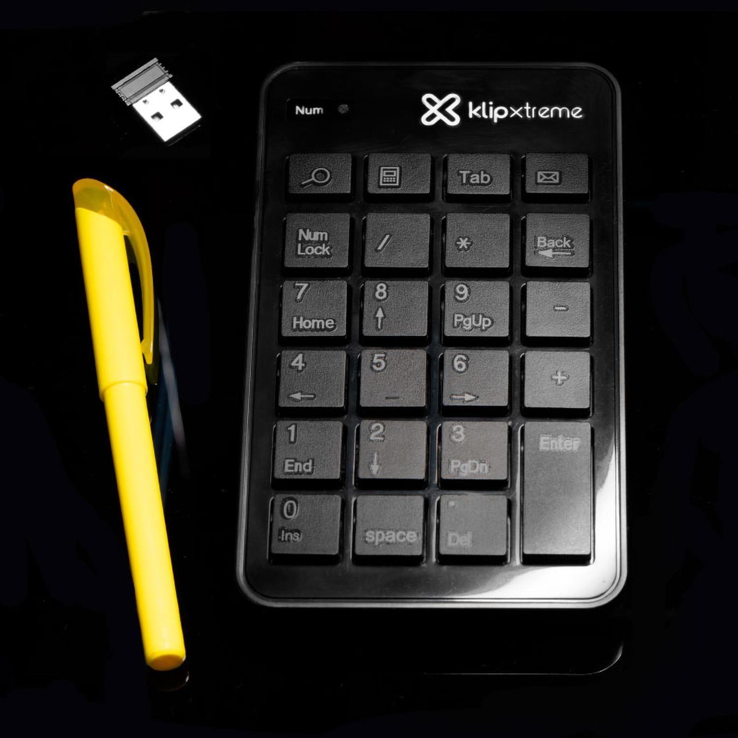 Teclado Numérico Inalámbrico KlipXtreme KNP-110 Negro-7