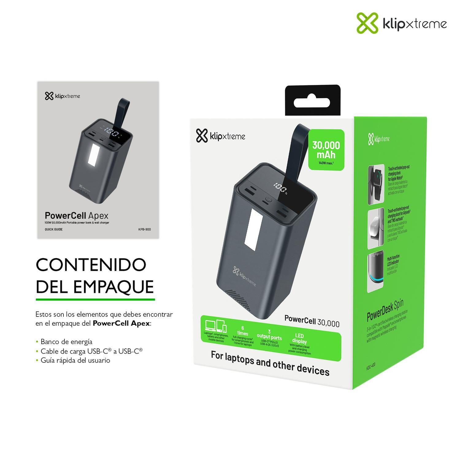 Klip Xtreme PowerBank 50.000 mAh PowerCell Apex 100W-5