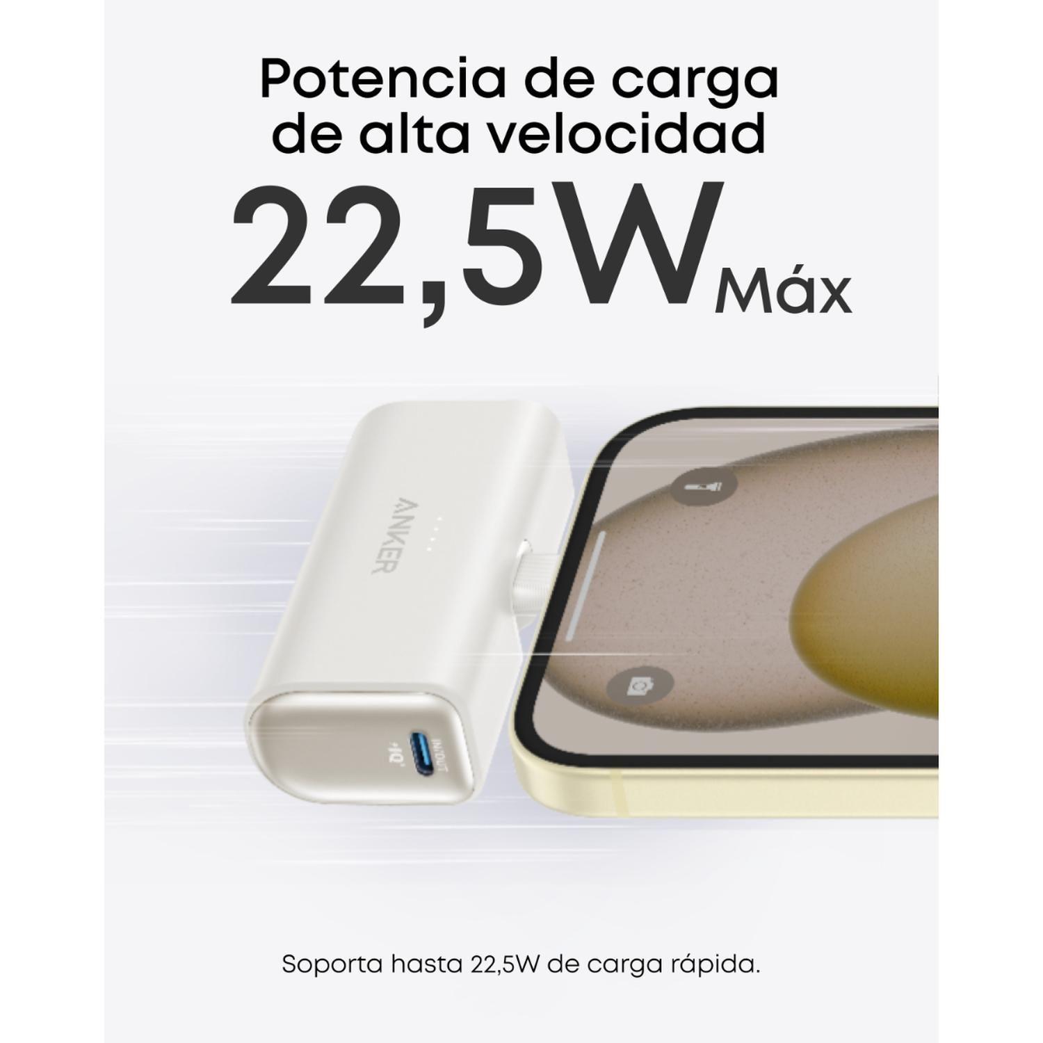 Powerbank Nano Batería Externa Anker 5.000 mAh USB-C Blanco-4