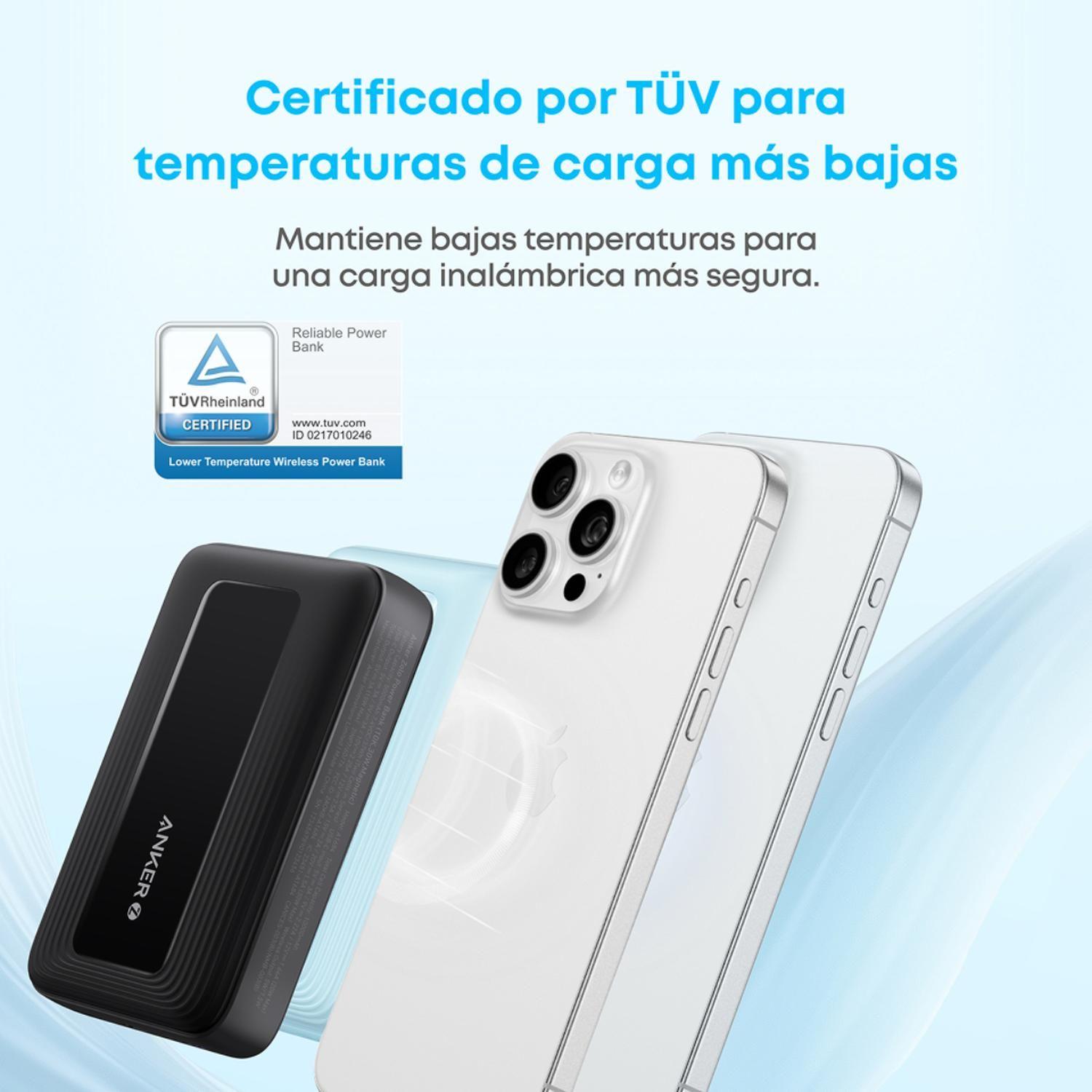 Powerbank Magnética Batería Externa MagGo Anker 10.000 mAh Wireless Negro-4