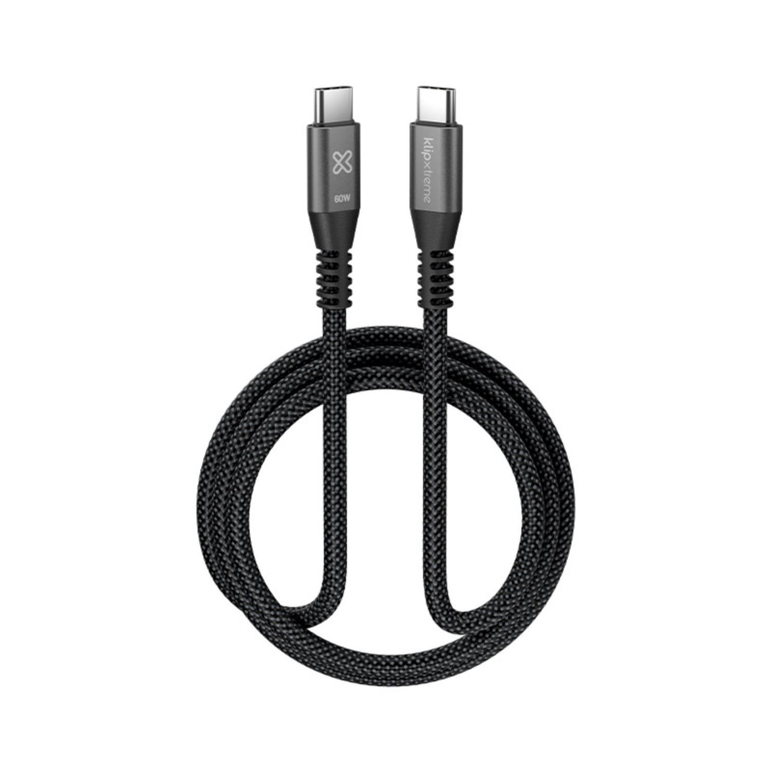 Klip Xtreme Cable Trenzado USB-C PowerGo 250 60W 1m-7