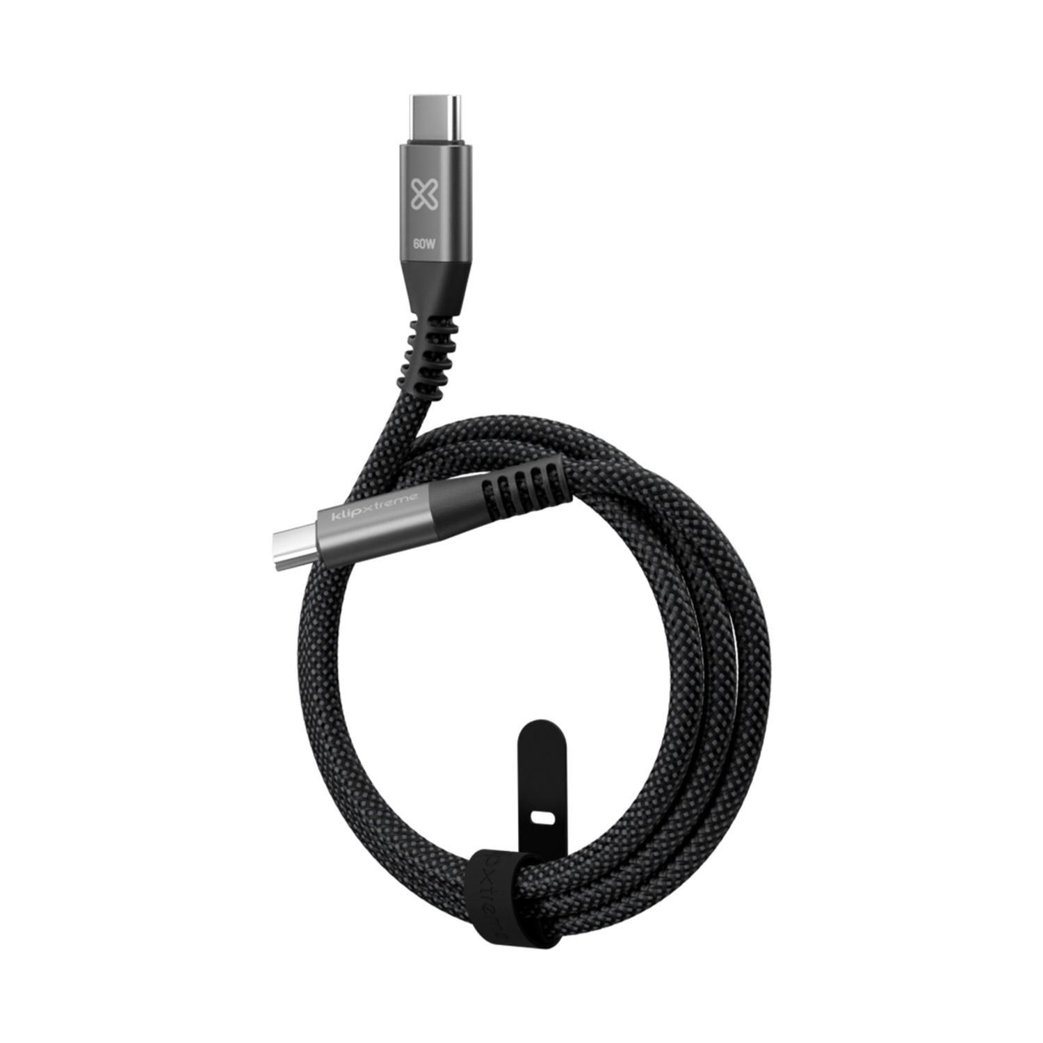 Klip Xtreme Cable Trenzado USB-C PowerGo 250 60W 1m-8