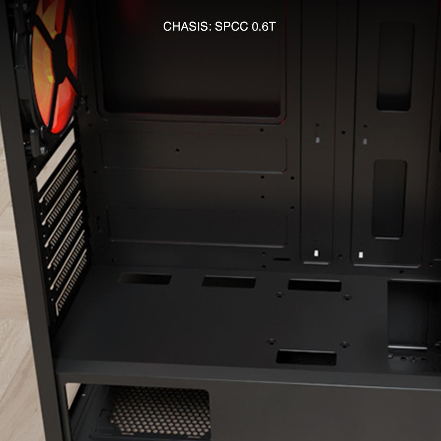 Gabinete ATX/microATX gamer con ventana Phobos Xtech XT-GMR4-4