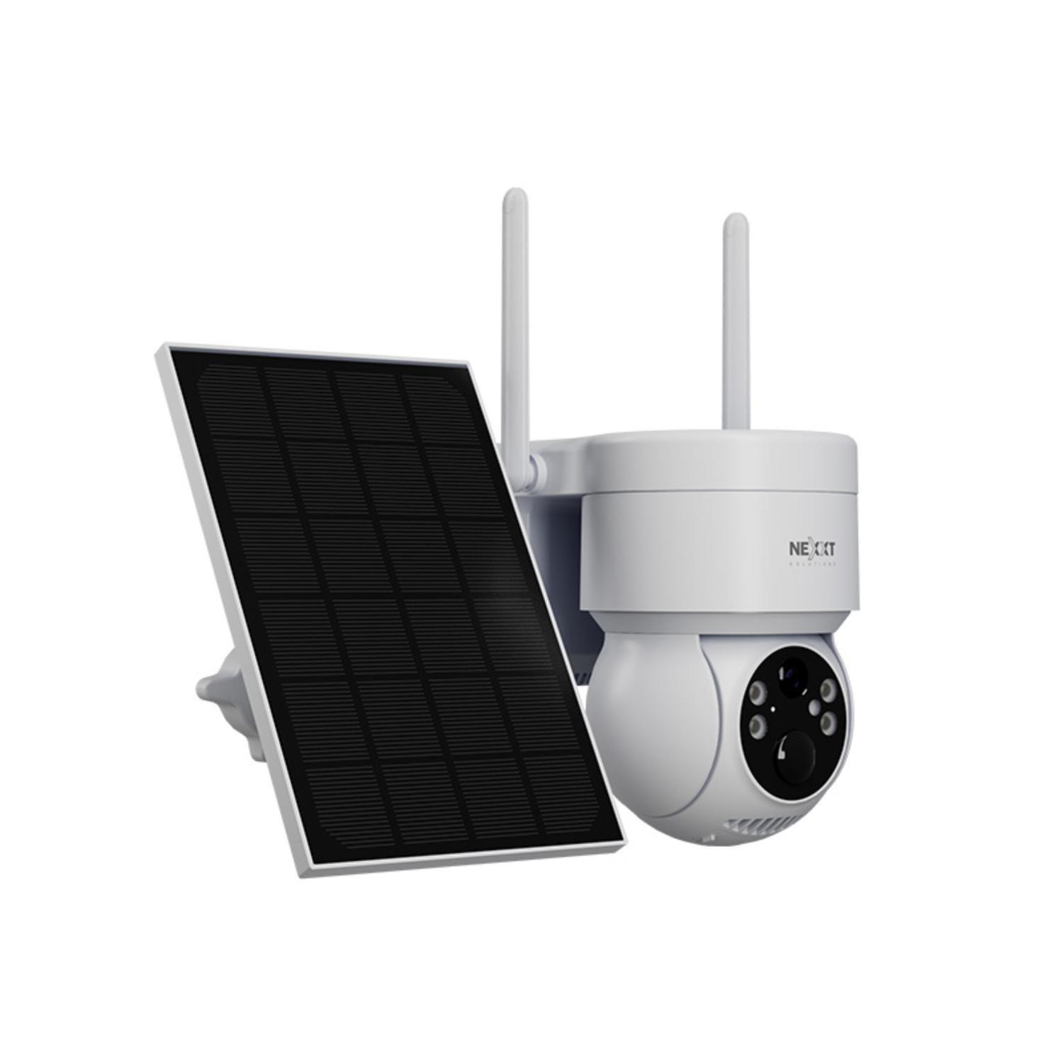 Cámara Wi-Fi exterior Nexxt PTZ solar 2K con luz-2