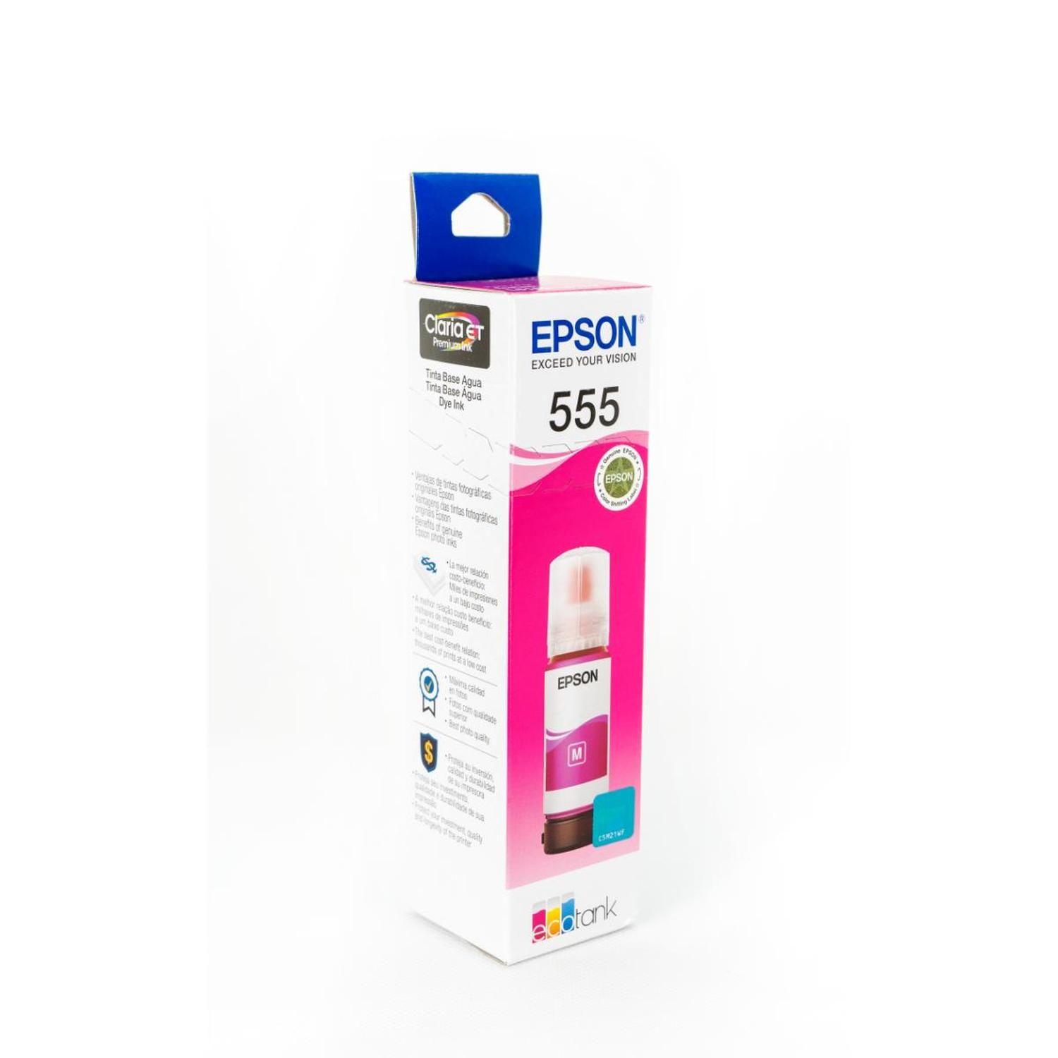 Botella De Tinta Epson T555 Magenta Fotográfica-2