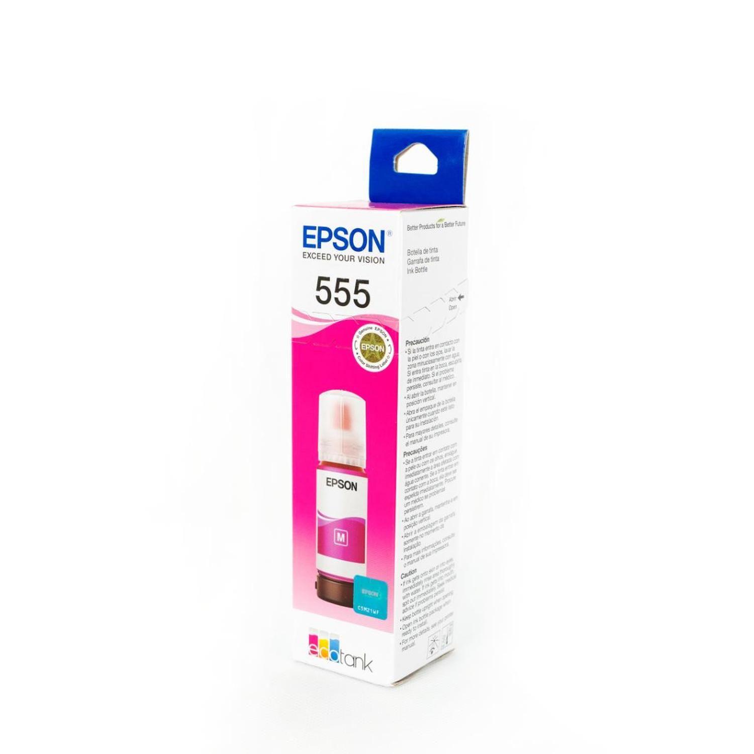 Botella De Tinta Epson T555 Magenta Fotográfica-3